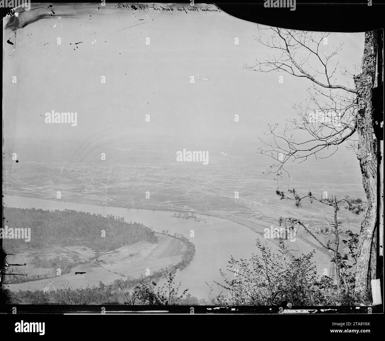 View of Tennessee River from Lookout Mountain, Tenn Stock Photo