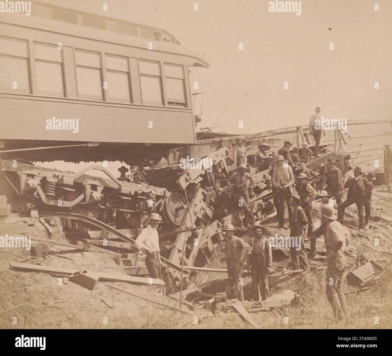 View of the great railroad wreck The most appalling railroad disaster ...