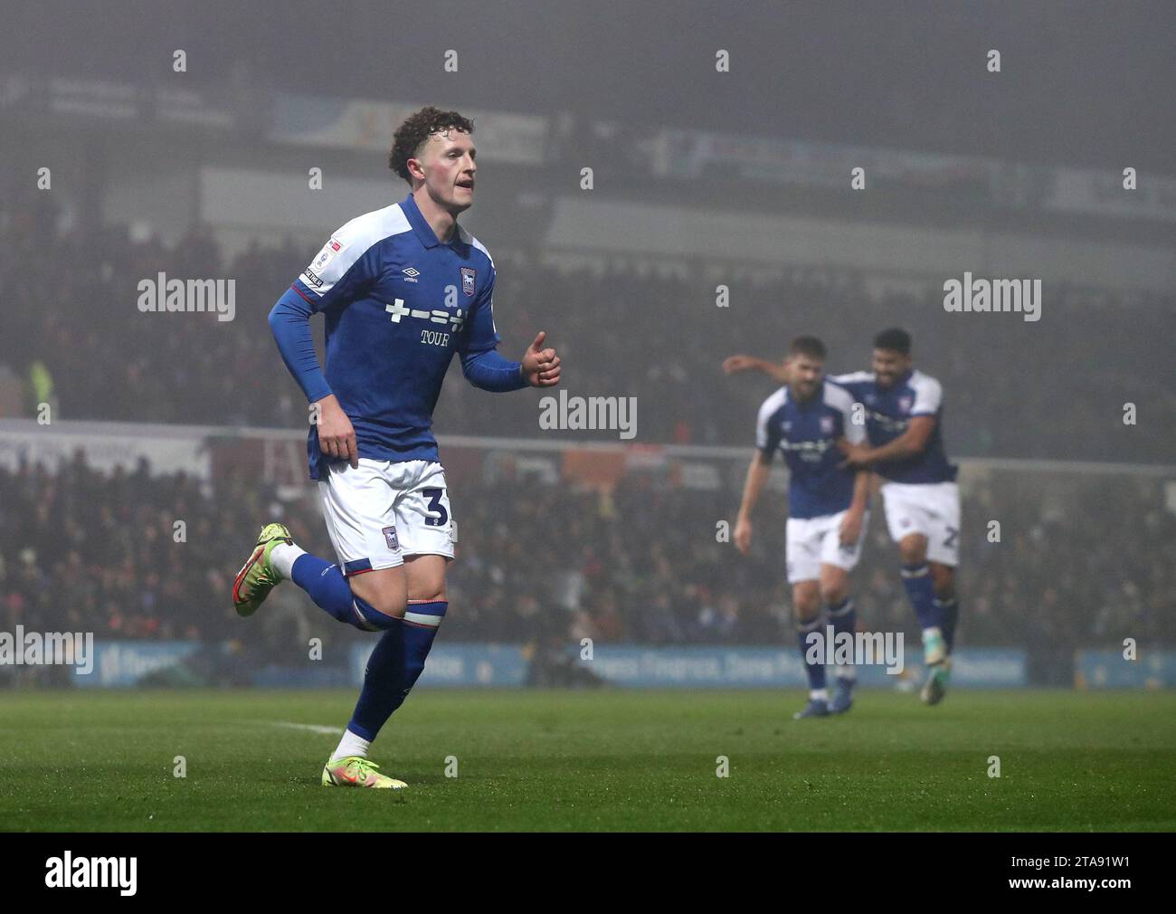 Ipswich Towns' Nathan Broadhead celebrates scoring their side's third goal of the game during