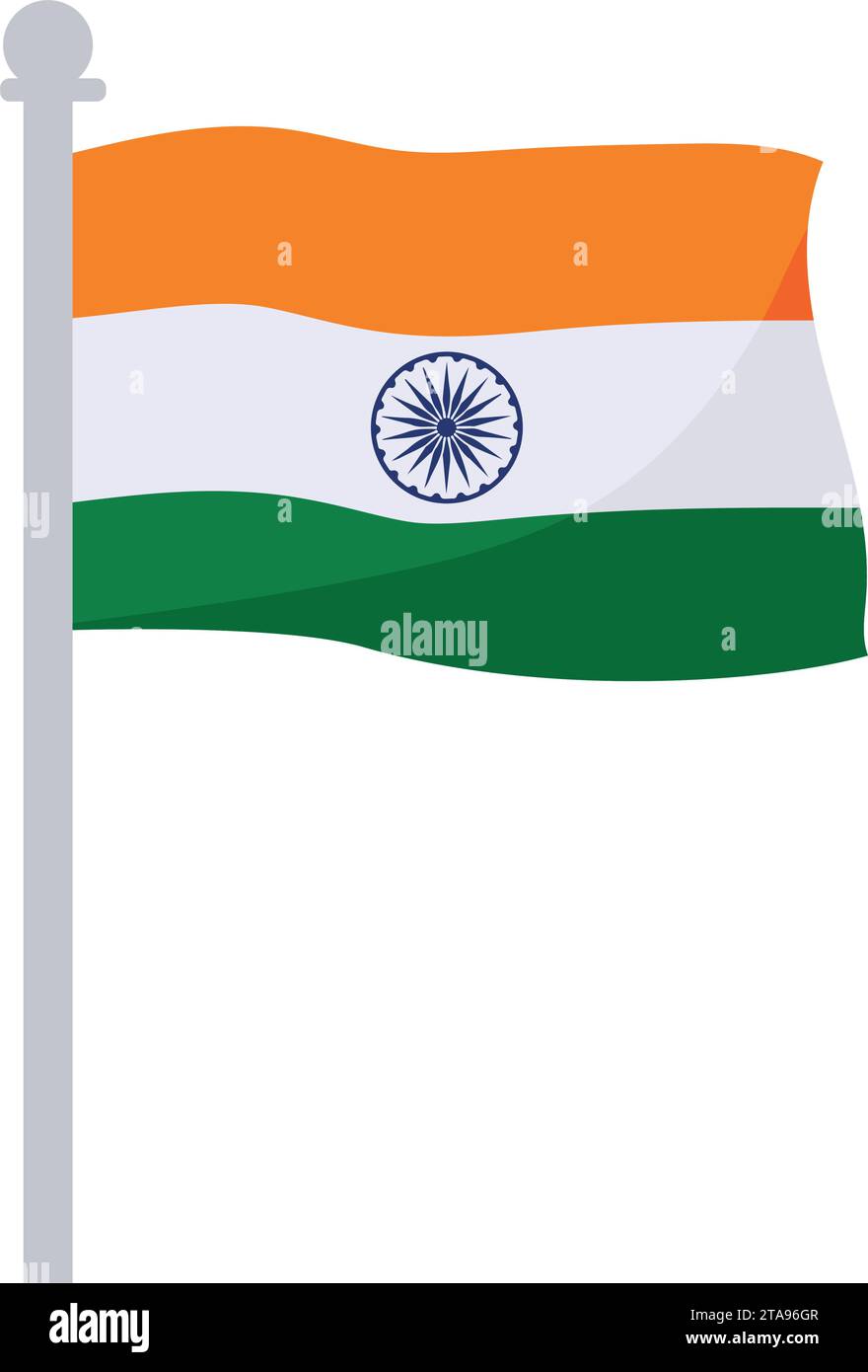 indian flag illustration Stock Vector Image & Art - Alamy