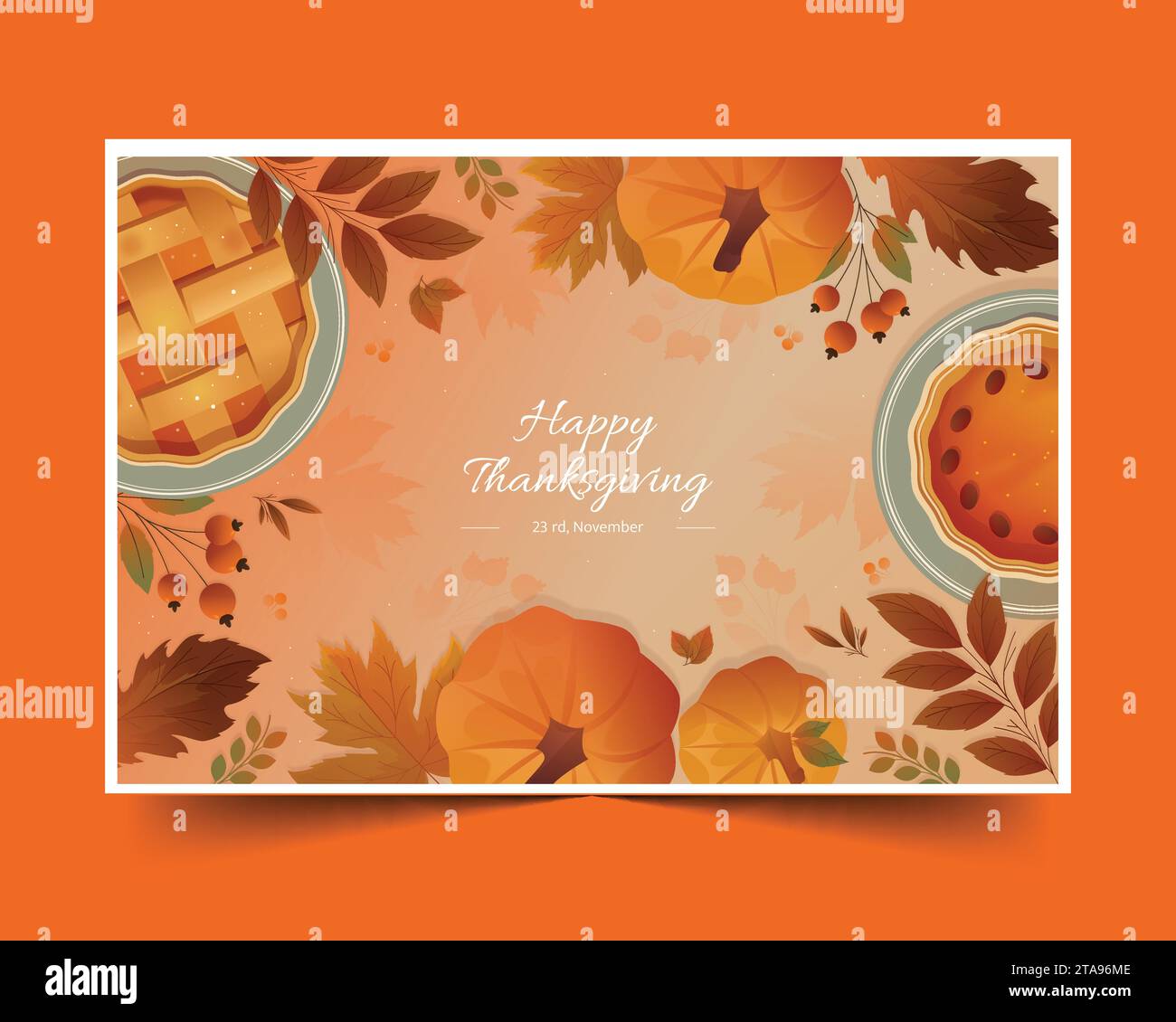 gradient thanksgiving background design vector illustration Stock