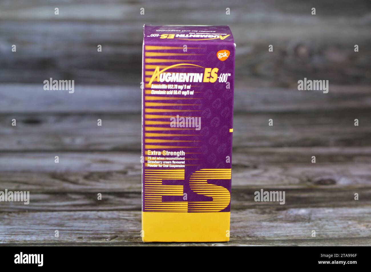 Cairo, Egypt, October 8 2023 Augmentin ES 600, amoxicillin clavulanate