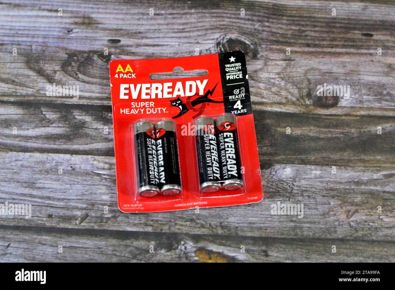 Cairo Egypt, November 6 2023 Eveready super heavy duty longer lasting