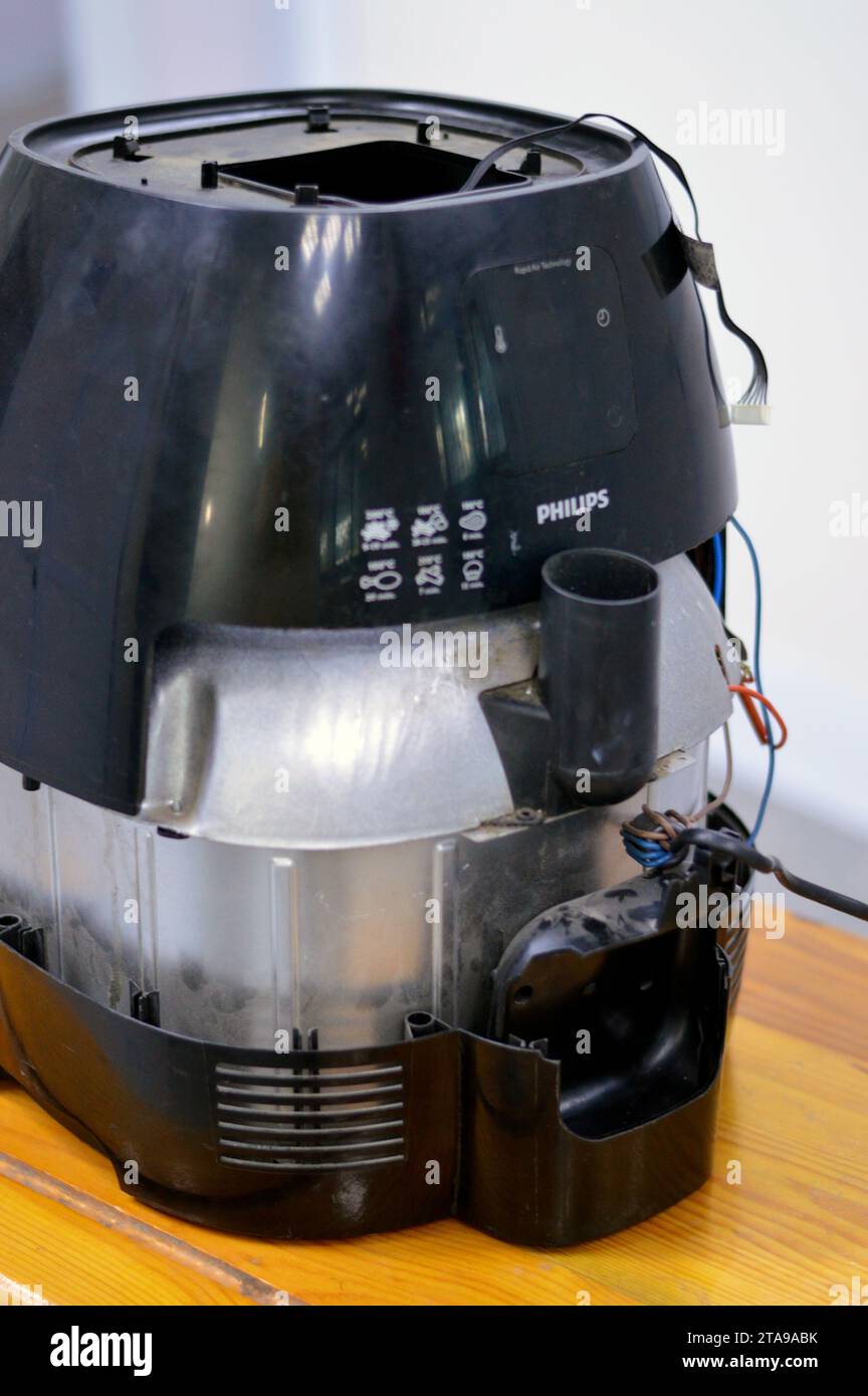 Cairo, Egypt, November 9 2023 Philips Air fryer maintenance, repair