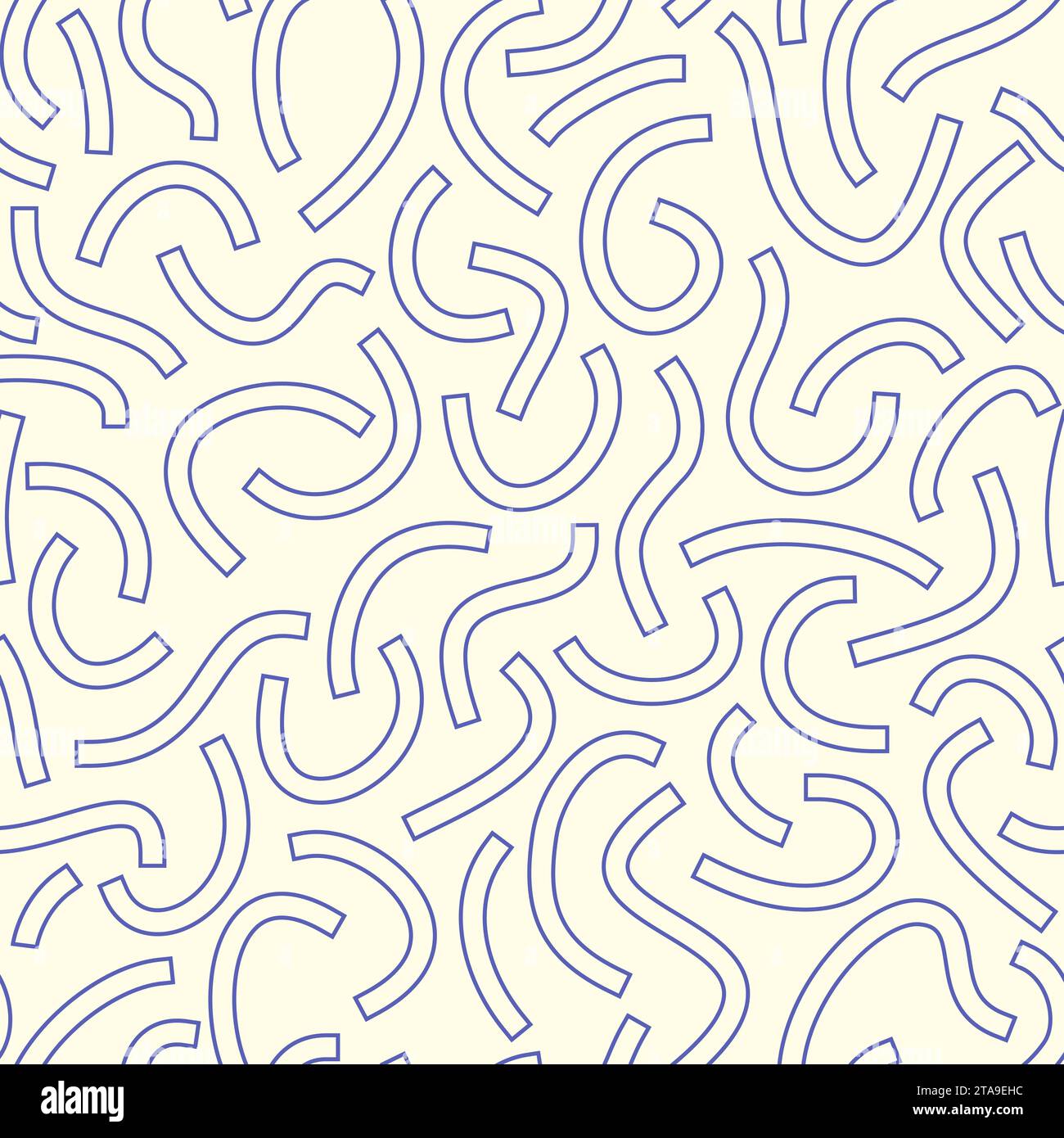 Tangled curvy lines seamless pattern repeat Vector Image