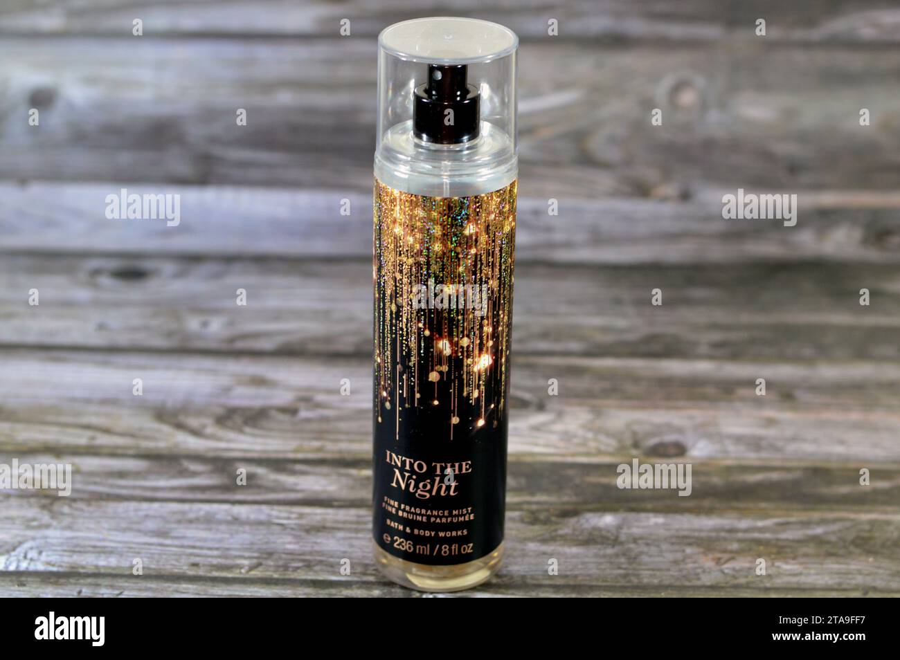 Cairo, Egypt, November 6 2023 Into The Night by Bath and Body works Fine Fragrance Mist, Bath