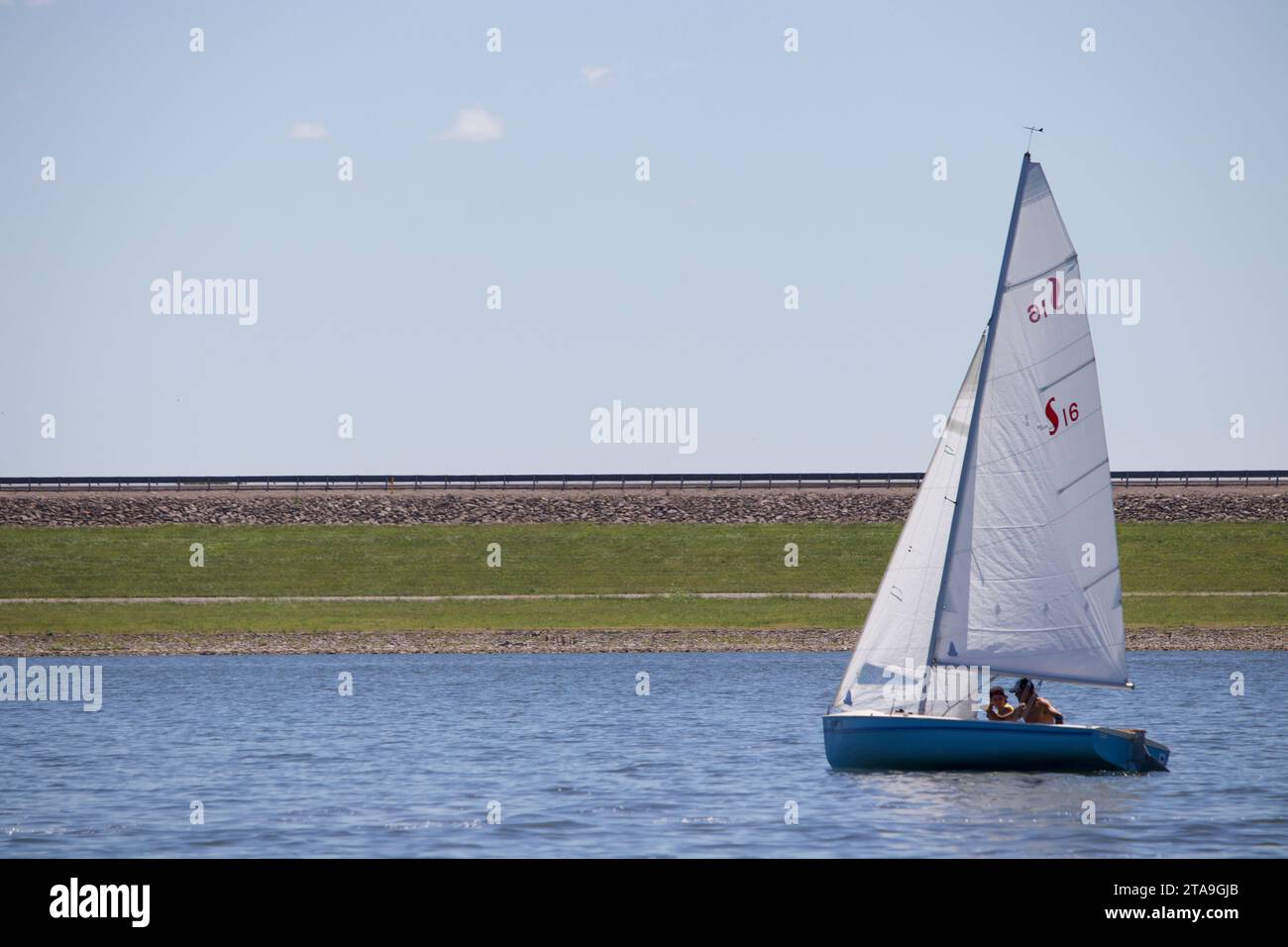 Learning to Sail - calm waters are perfect for introducing the joys and fine art of sailing. Perfect for education and training or just relaxing. Stock Photo