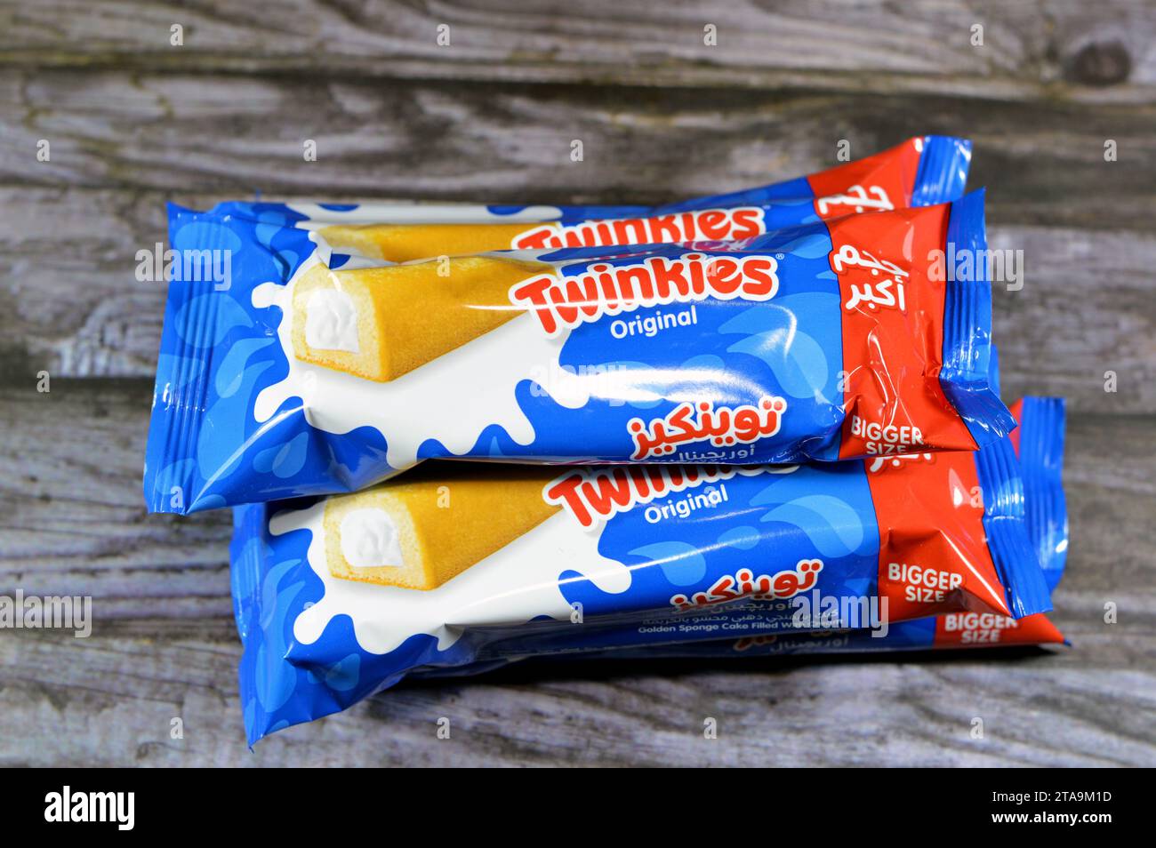 Cairo, Egypt, November 4 2023 Twinkies original taste, Twinkie is an