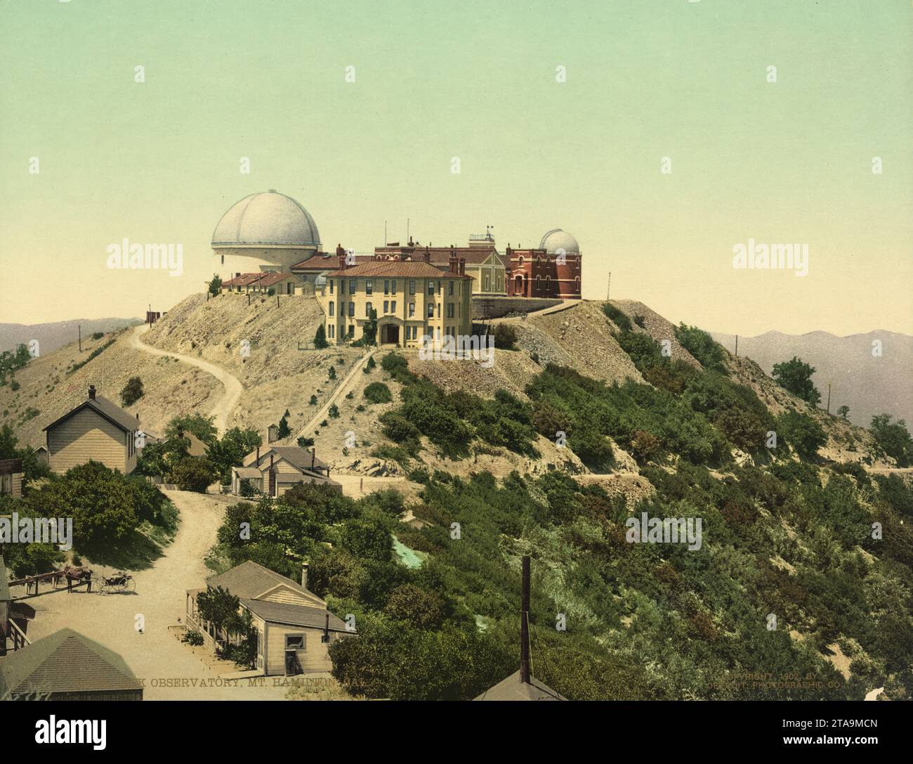 Lick Observatory, Mount Hamilton, San Jose, California 1902. Stock Photo