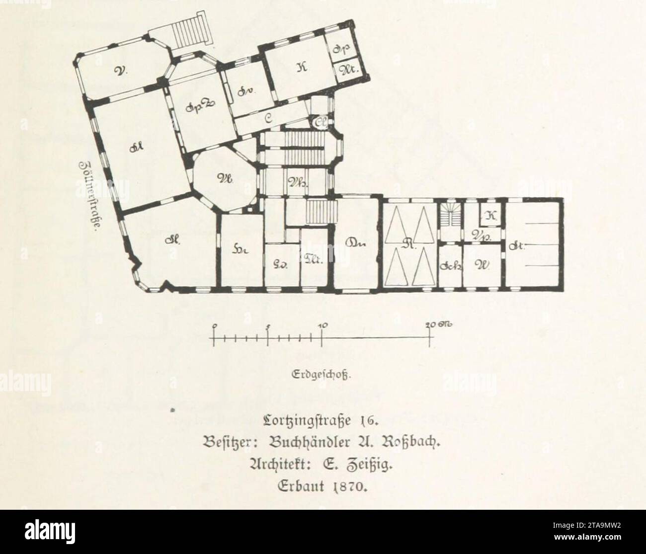 Villa Adolf Roßbach GRUNDRISS (Lortzingstraße 16) leipzig und seine