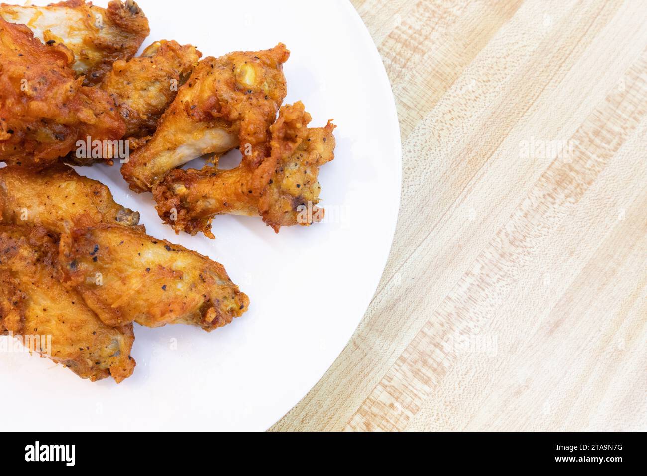 Fried Chicken Wings Stock Photo