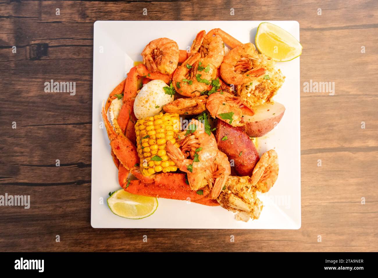 Crab Leg and Shrimp Boil Stock Photo Alamy