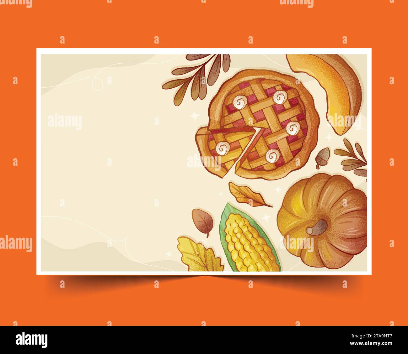 hand drawn background thanksgiving celebration design vector ...