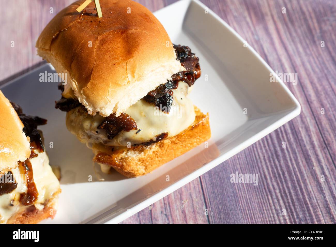 Beef and Cheese Slider Stock Photo Alamy
