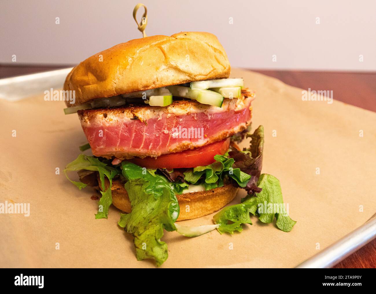 Big Tuna Burger Stock Photo