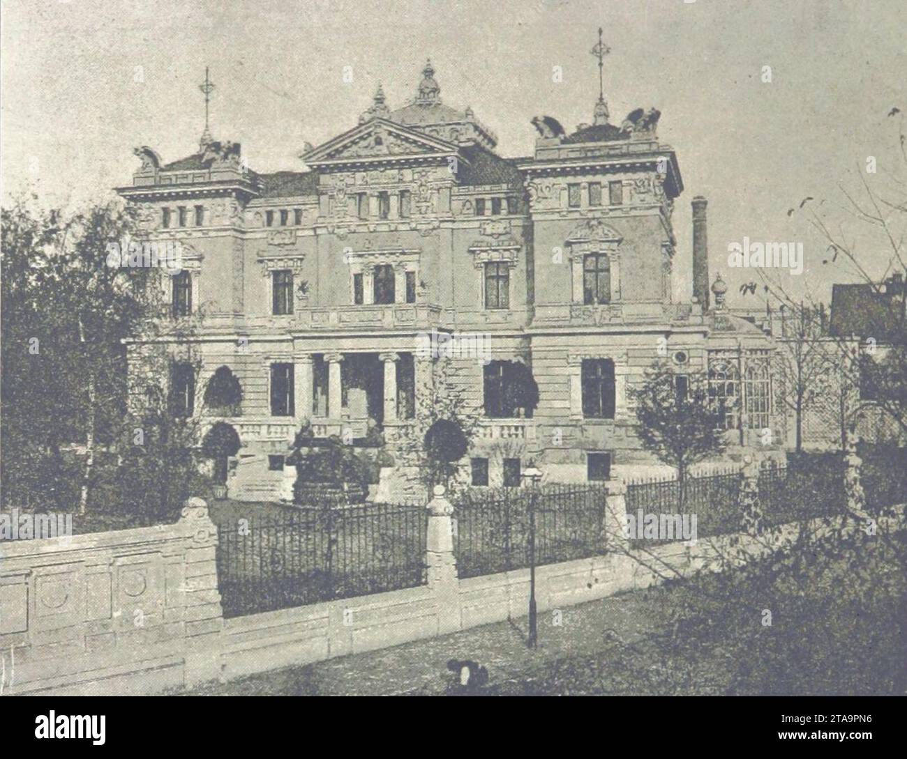Villa Hilda (Leipzig, Lützowstraße 19) Adolf Bleichert (Pfeifer & Händel) Ansicht - leipzig und seine bauten (1892), S. 376. Stock Photo