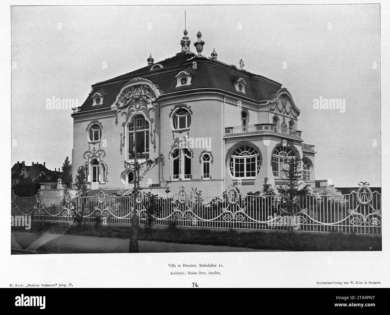 Villa in Dresden Stübelallee 21 Gesamtansicht Architekt Heino Otto