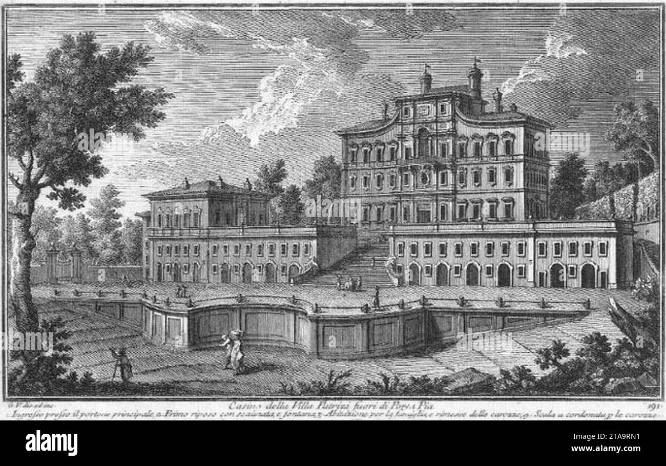 Villa Patrizi fuori di Porta Pia Plate 191 Giuseppe Vasi Stock