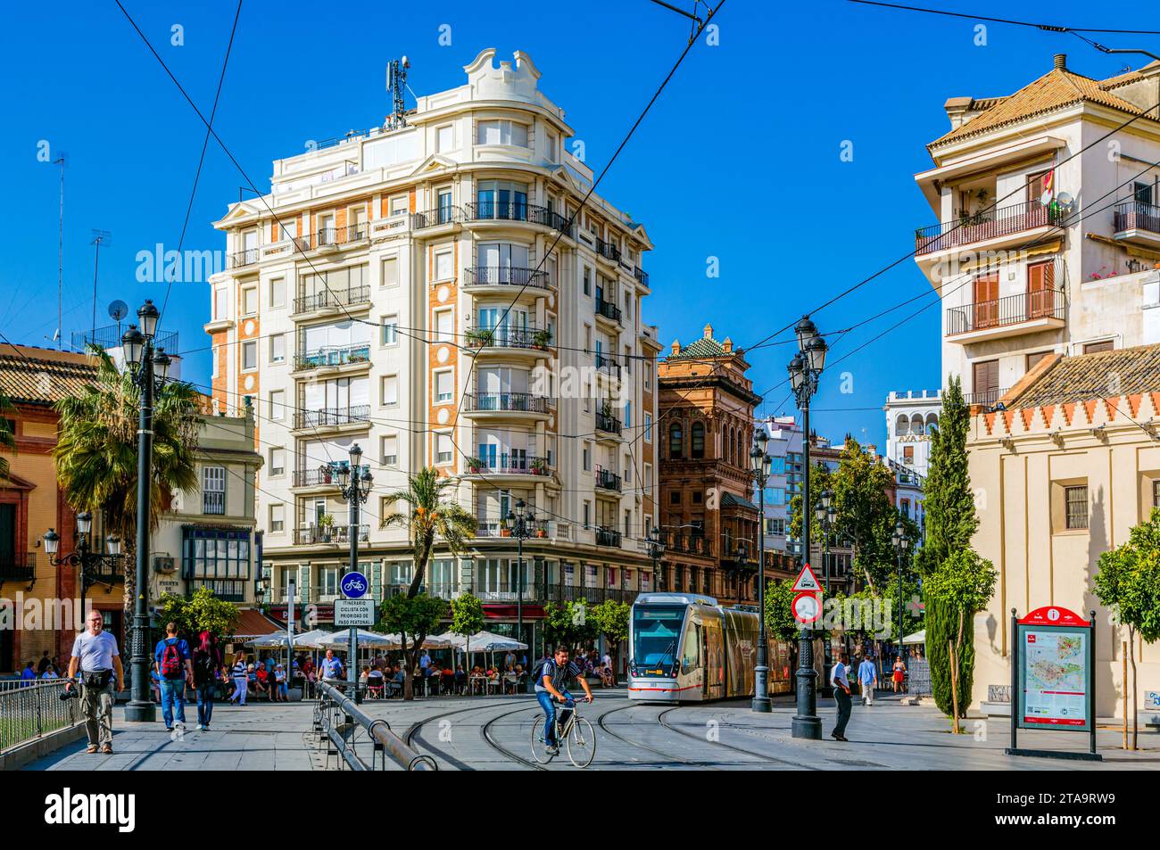 Puerta de Jerez, Seville, Andalusia, Spain Stock Photo