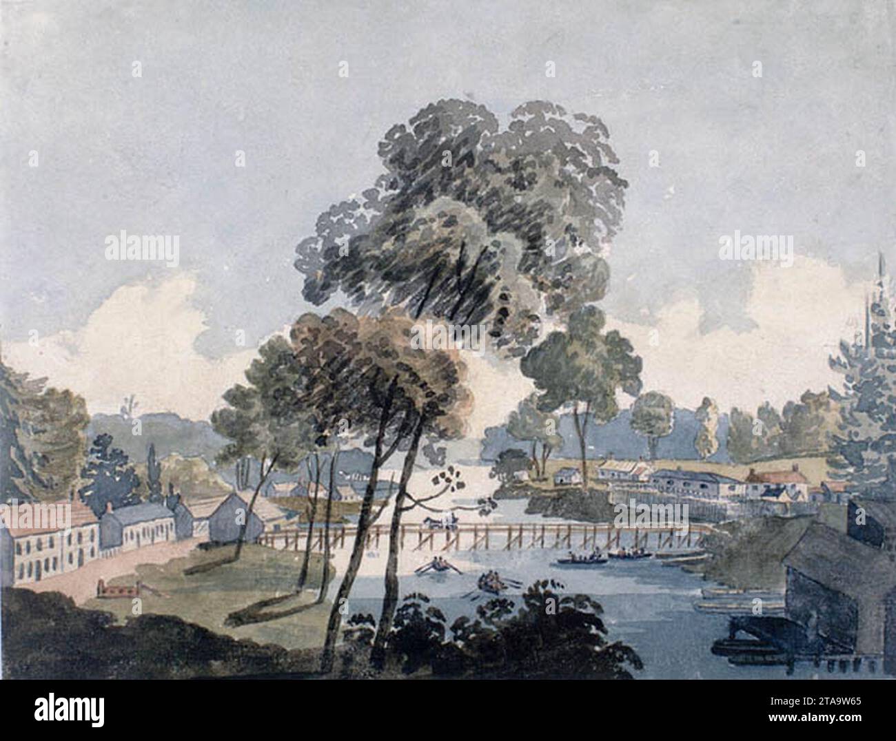 Village of Chippawa near the Falls of Niagara - George Heriot. Stock Photo