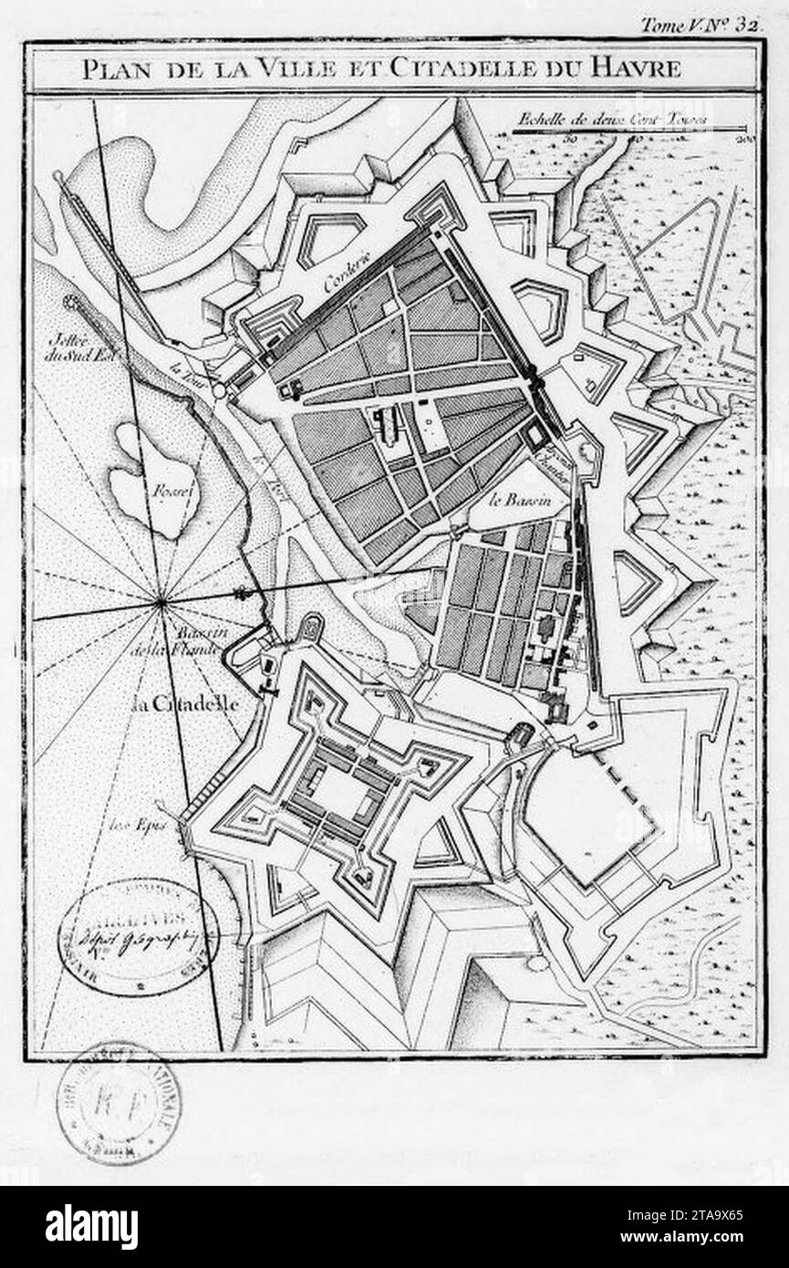 Ville & citadelle du Havre (Bellin Stock Photo Alamy
