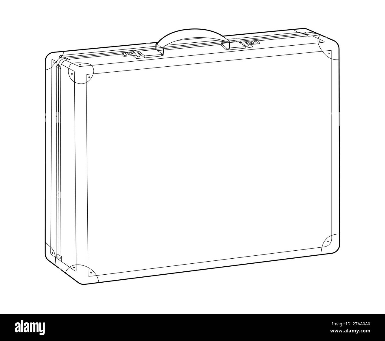 Attache Case briefcase silhouette bag. Fashion accessory technical ...