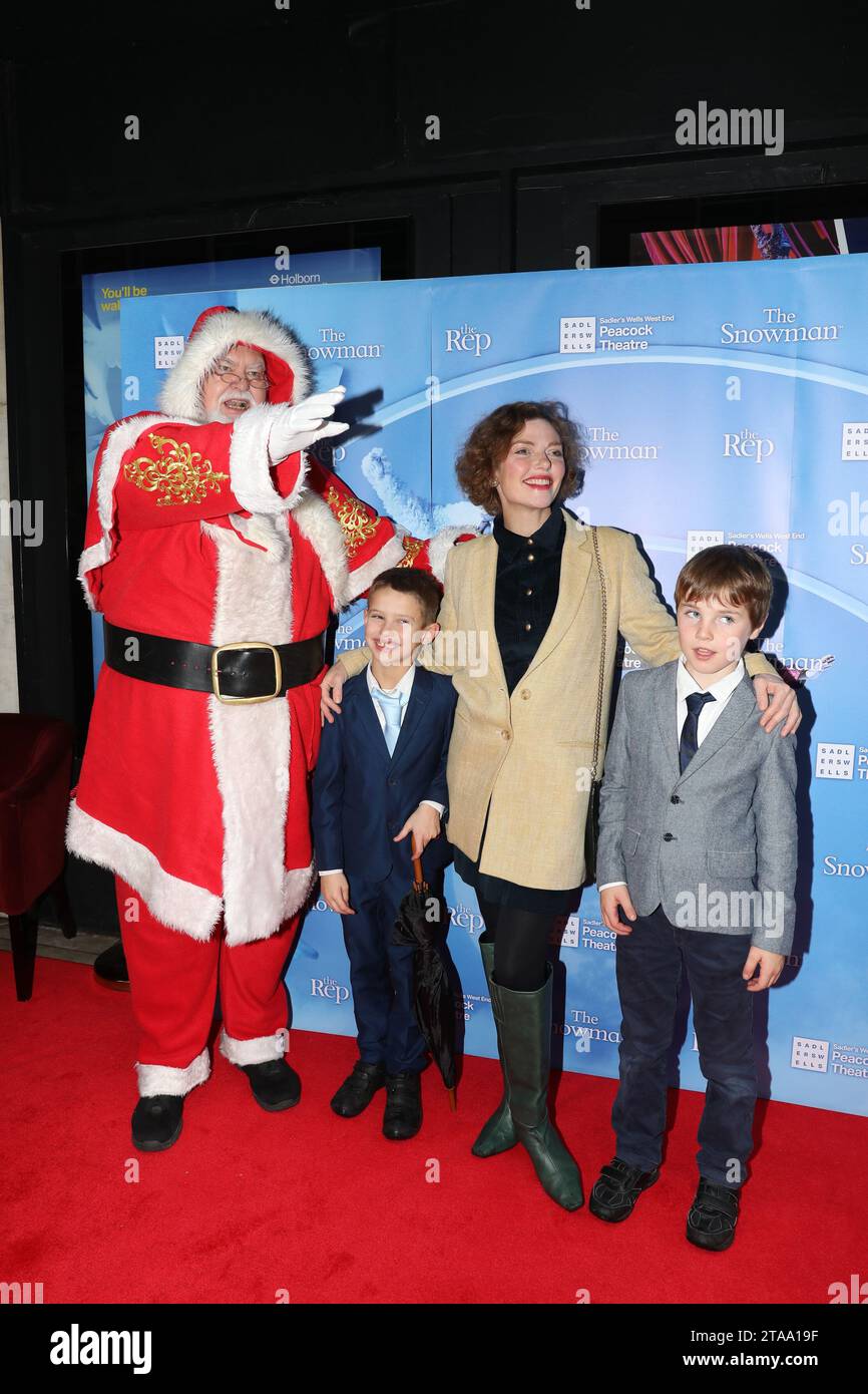 Camilla Rutherford attends The Snowman VIP opening at Peacock Theatre ...