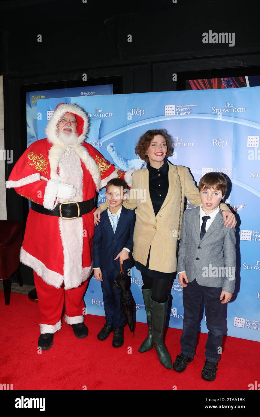 Camilla Rutherford attends The Snowman VIP opening at Peacock Theatre ...