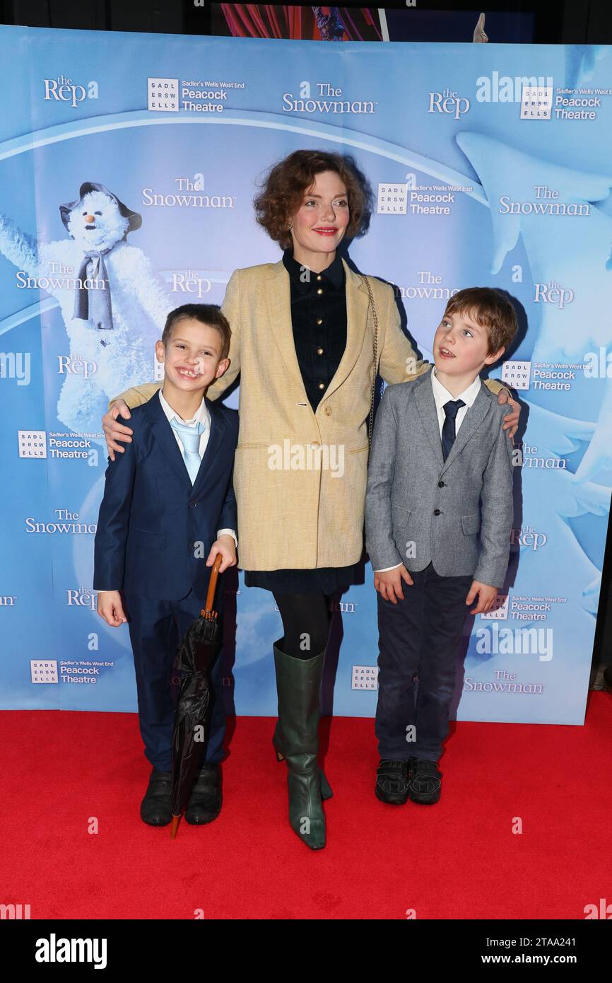 Camilla Rutherford attends The Snowman VIP opening at Peacock Theatre ...