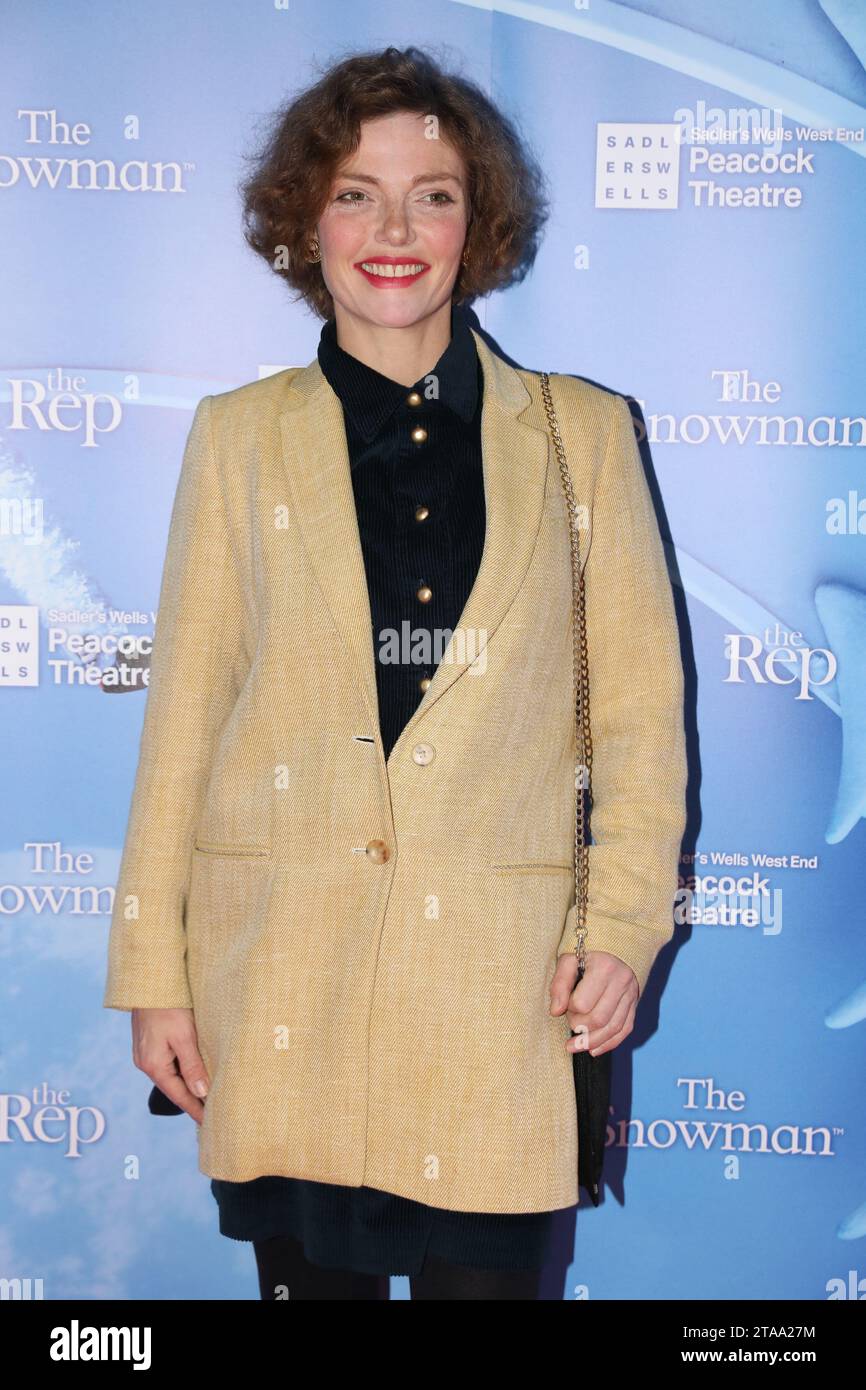 Camilla Rutherford attends The Snowman VIP opening at Peacock Theatre ...