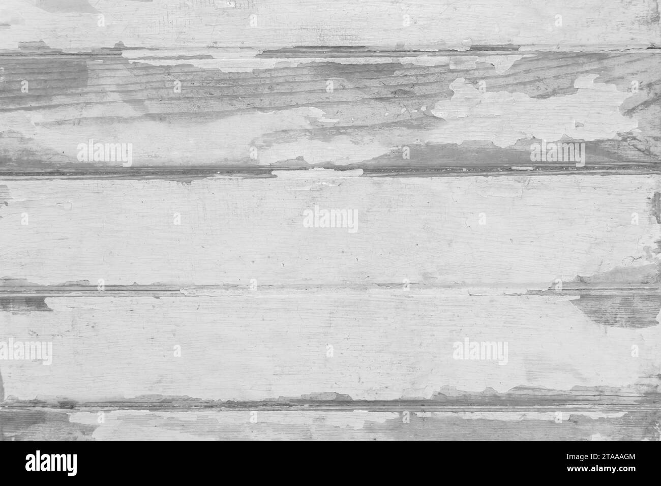 White peeling old paint with dirty wooden worn surface texture floor table background Stock