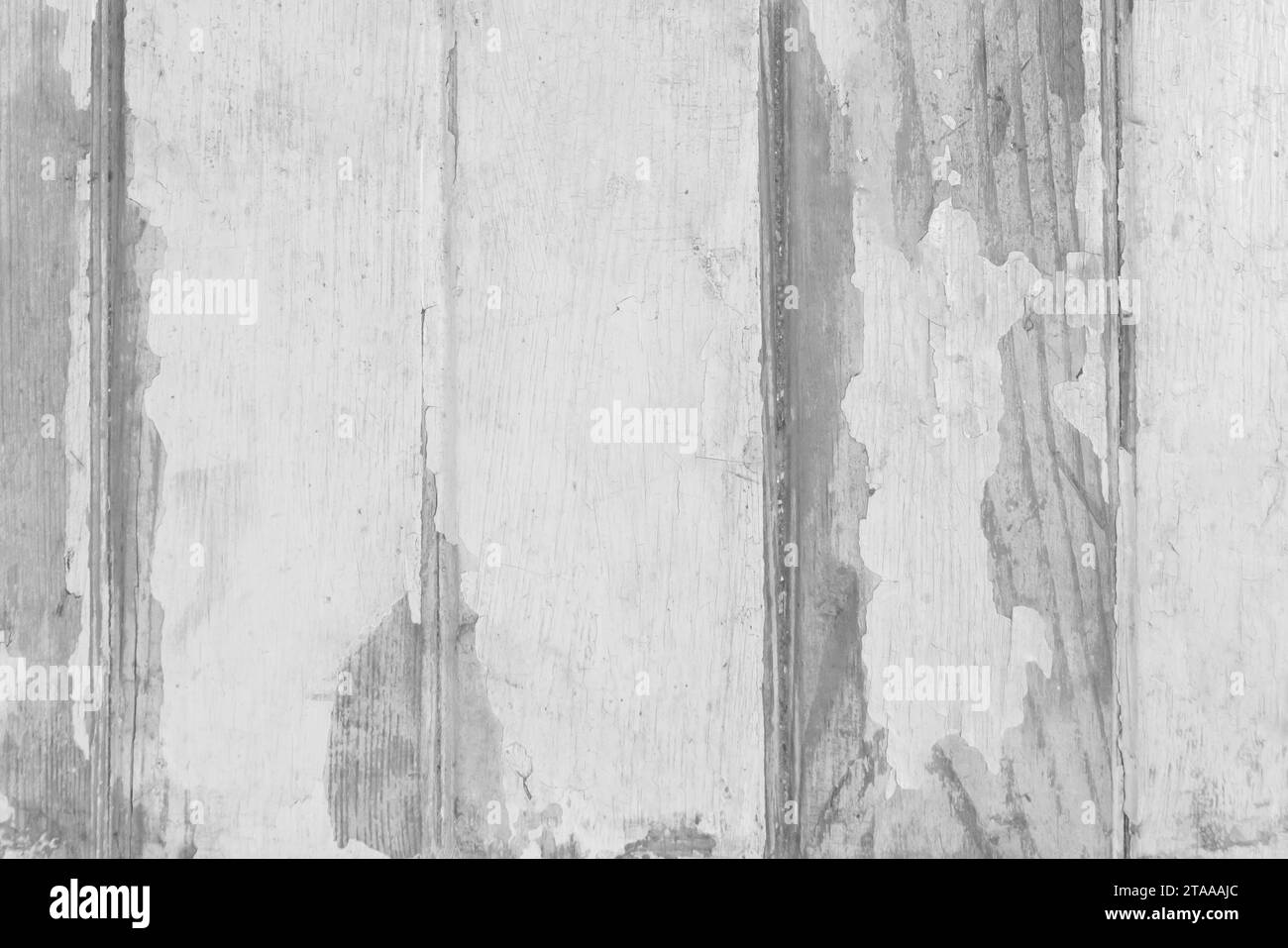 White peeling old paint dirty wooden worn surface texture floor table background shabby obsolete