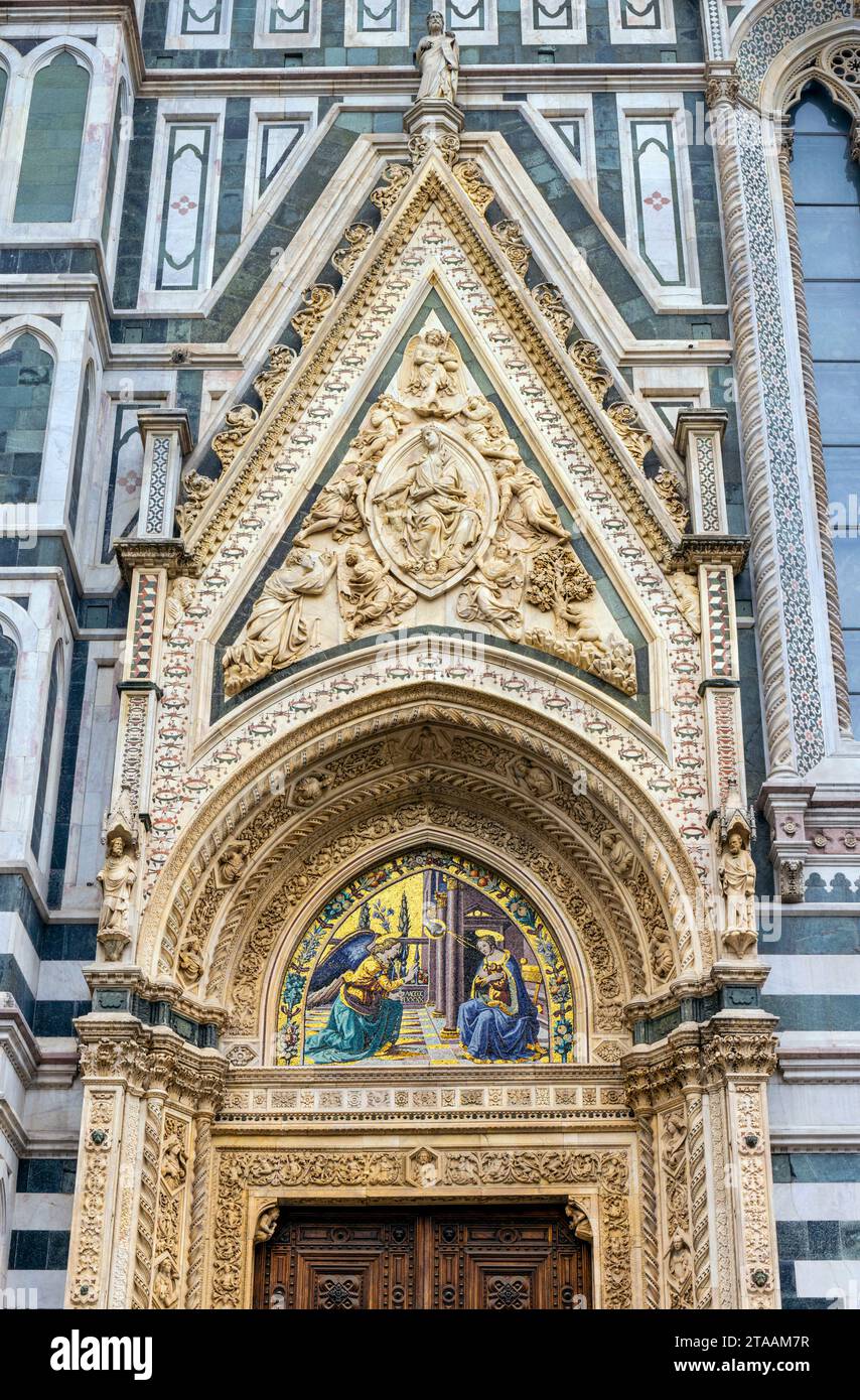 Porta della Mandorla, Florence, Tuscany, Italy Stock Photo