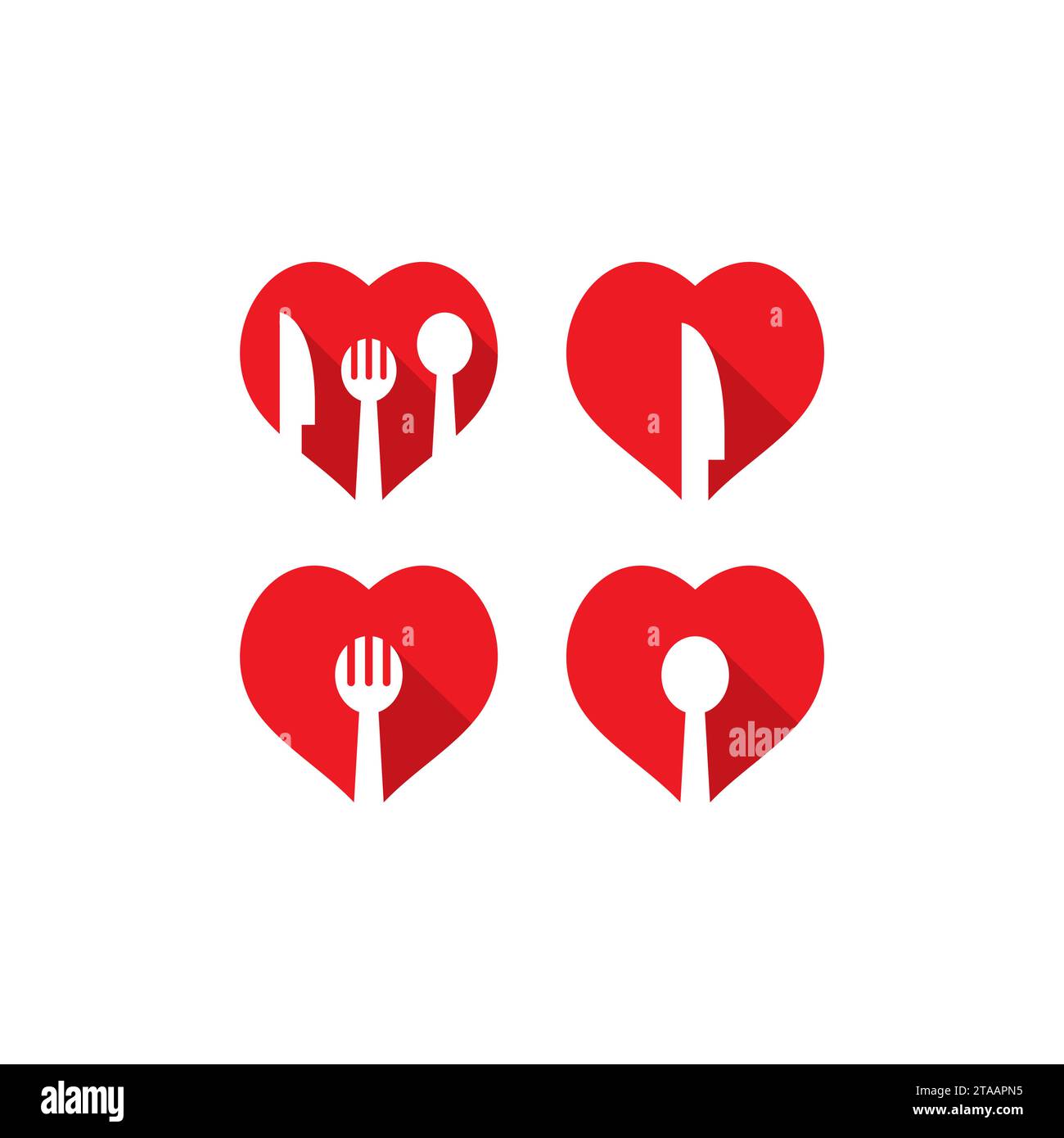 Love Food Icon Simple Design for your restaurant Stock Vector