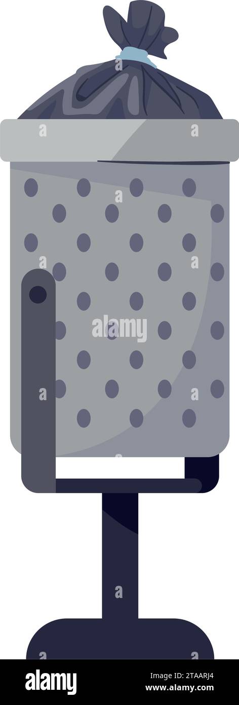 waste bin with bag Stock Vector