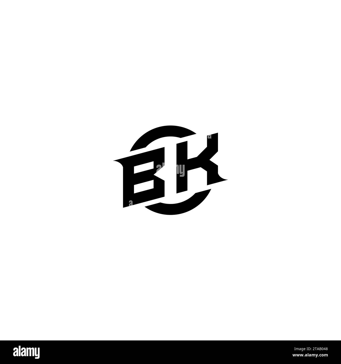 BK initial game logo, banner design for your e-sports or streaming team Stock Vector