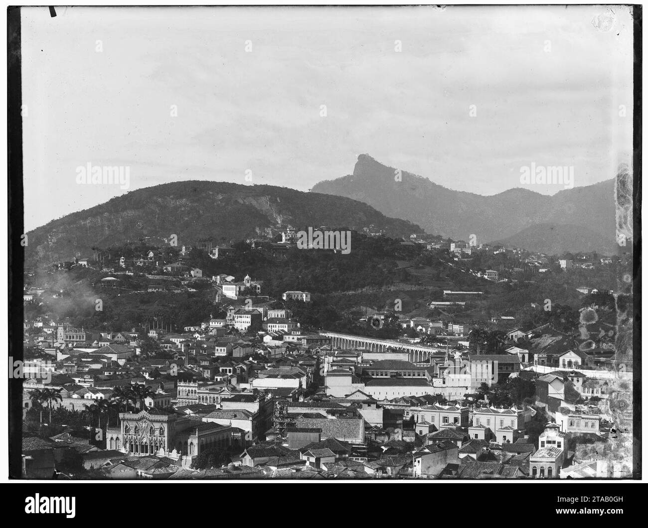 Vista de Santa Teresa e dos Arcos da Lapa. Stock Photo