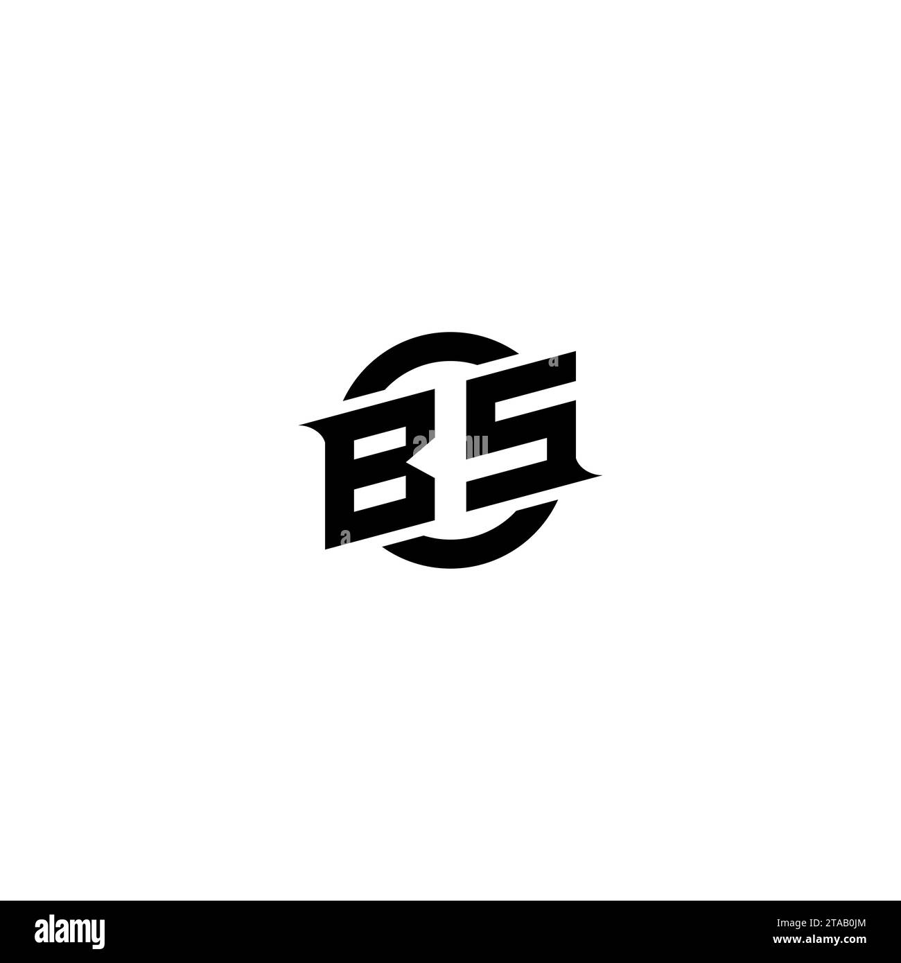 BS initial game logo, banner design for your e-sports or streaming team Stock Vector