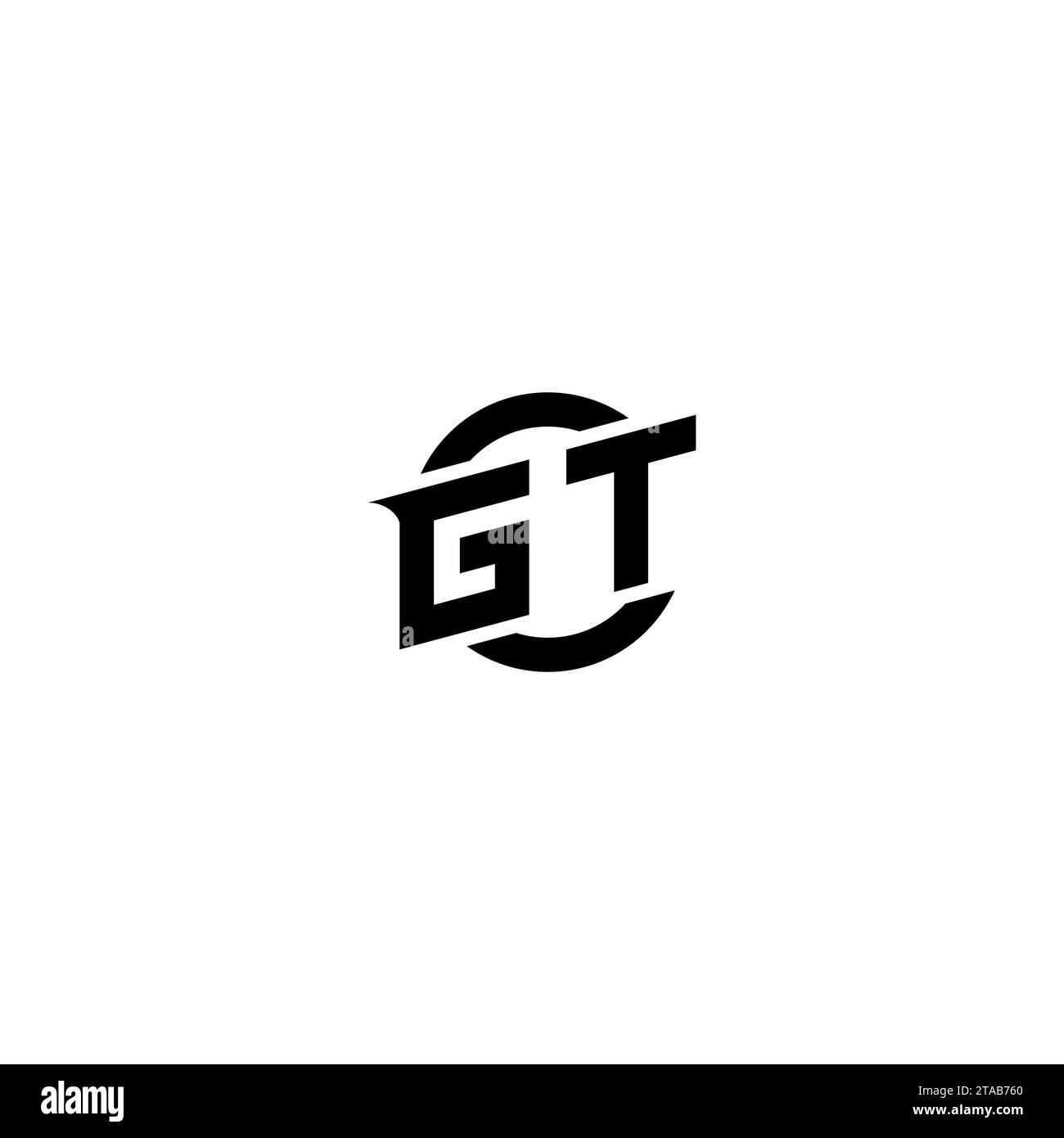 GT initial game logo, banner design for your e-sports or streaming team Stock Vector