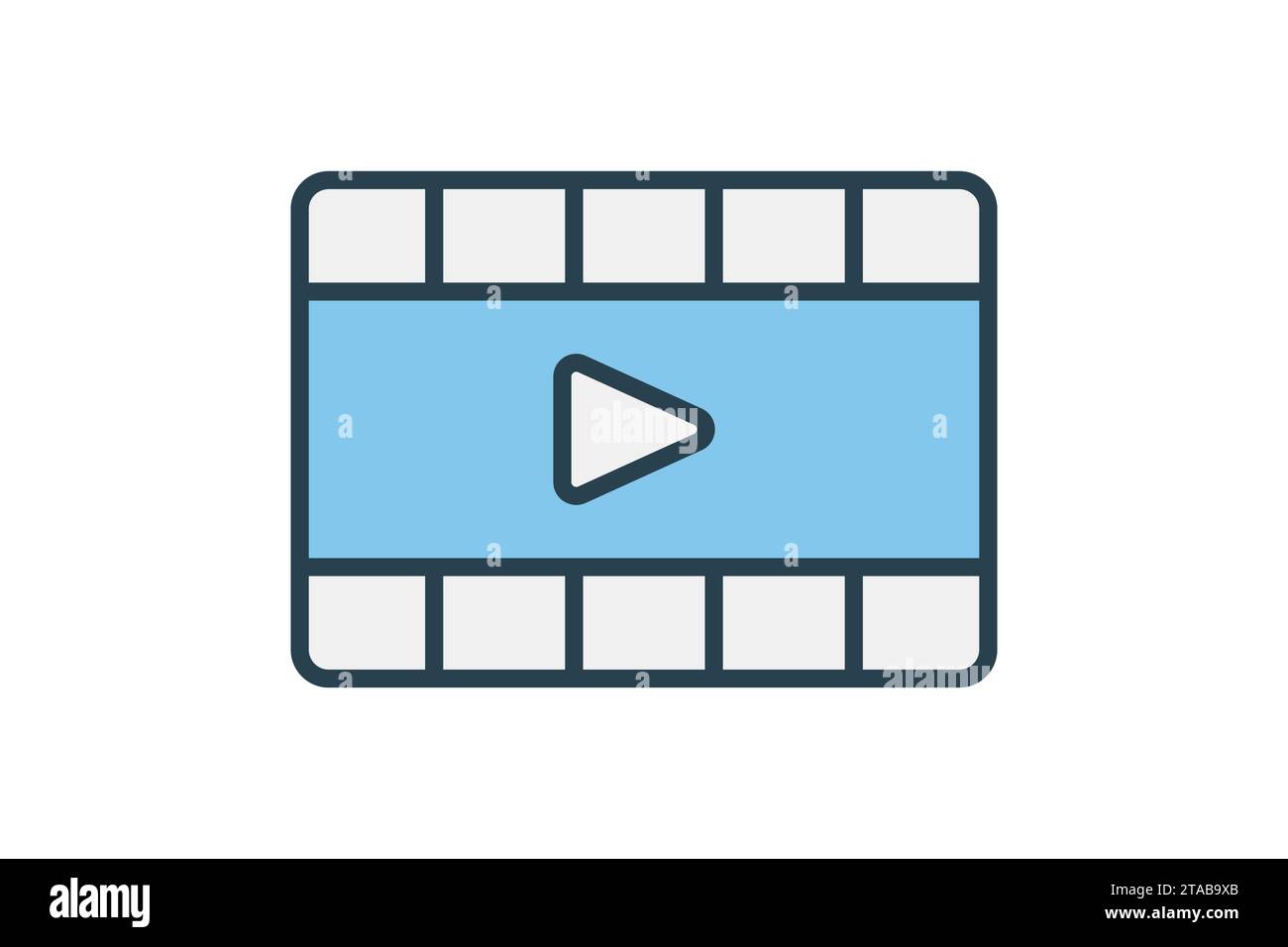 film real icon. icon related to party a movie night or cinema. flat line icon style. simple vector design editable Stock Vector