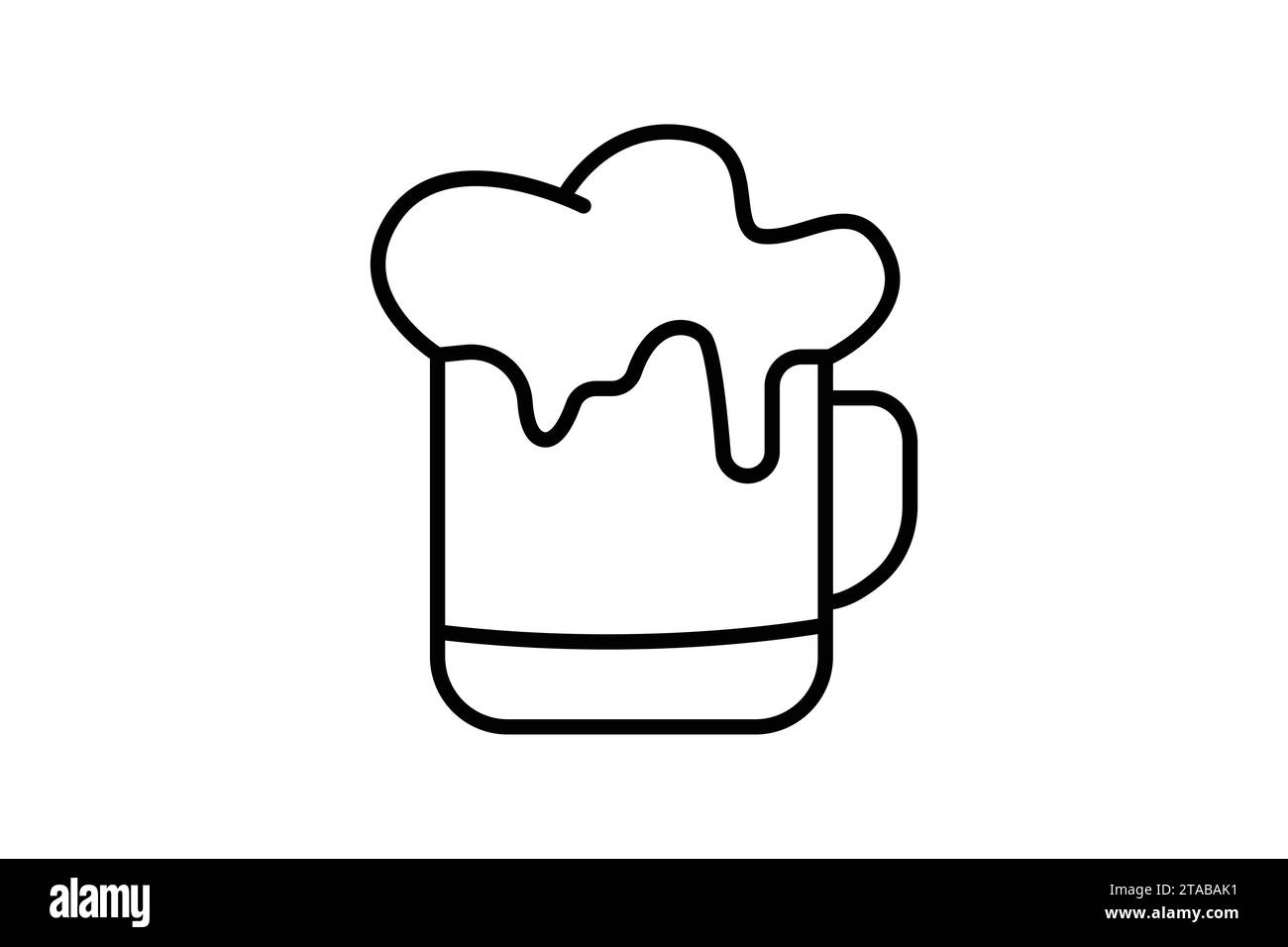 beer mug icon. icon related to party a beer or Oktoberfest-themed party. line icon style. simple vector design editable Stock Vector