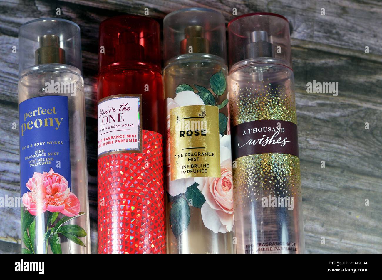 Cairo, Egypt, November 9 2023 Various perfumes, Bath and Body works