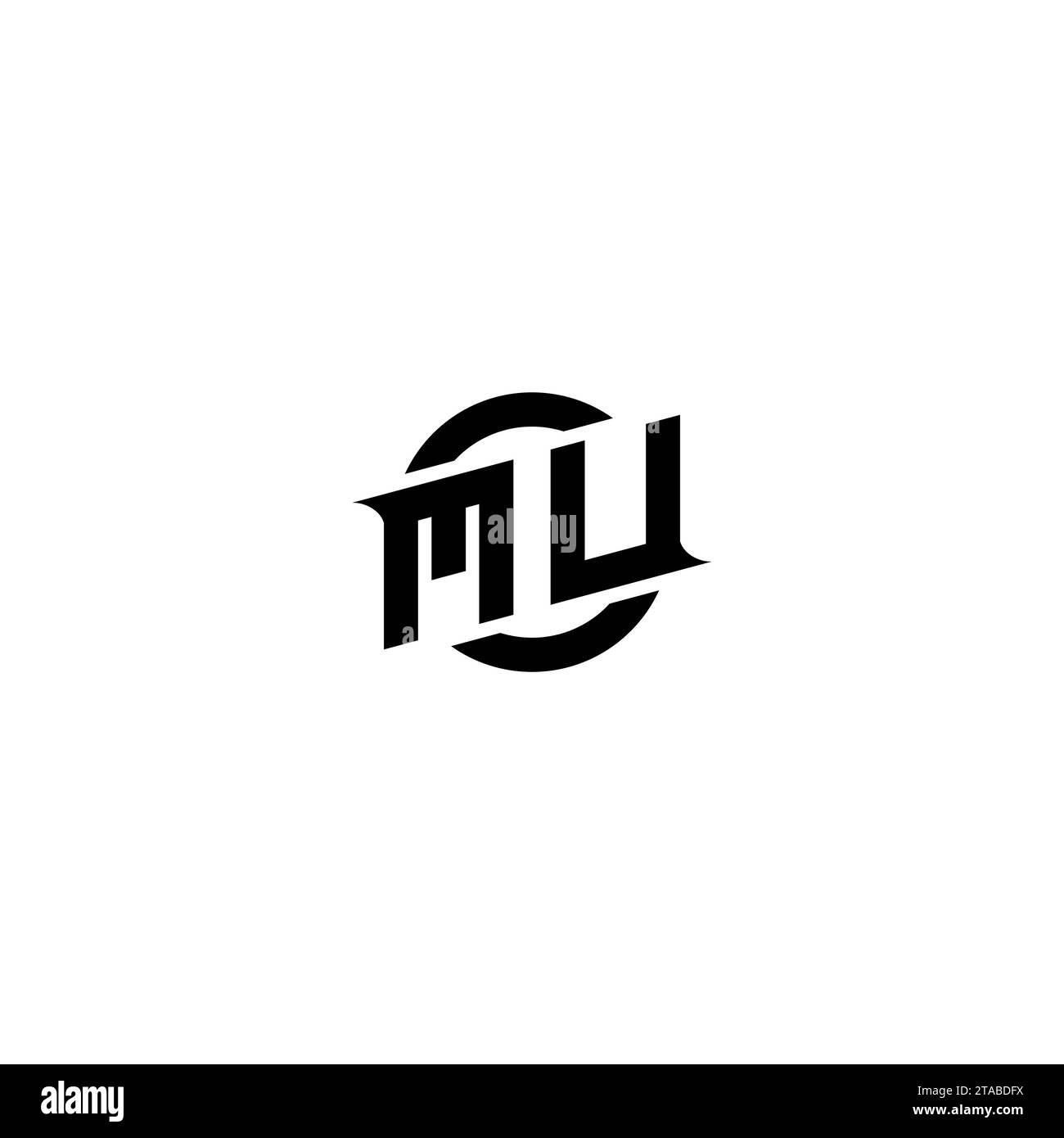 MU initial game logo, banner design for your e-sports or streaming team Stock Vector