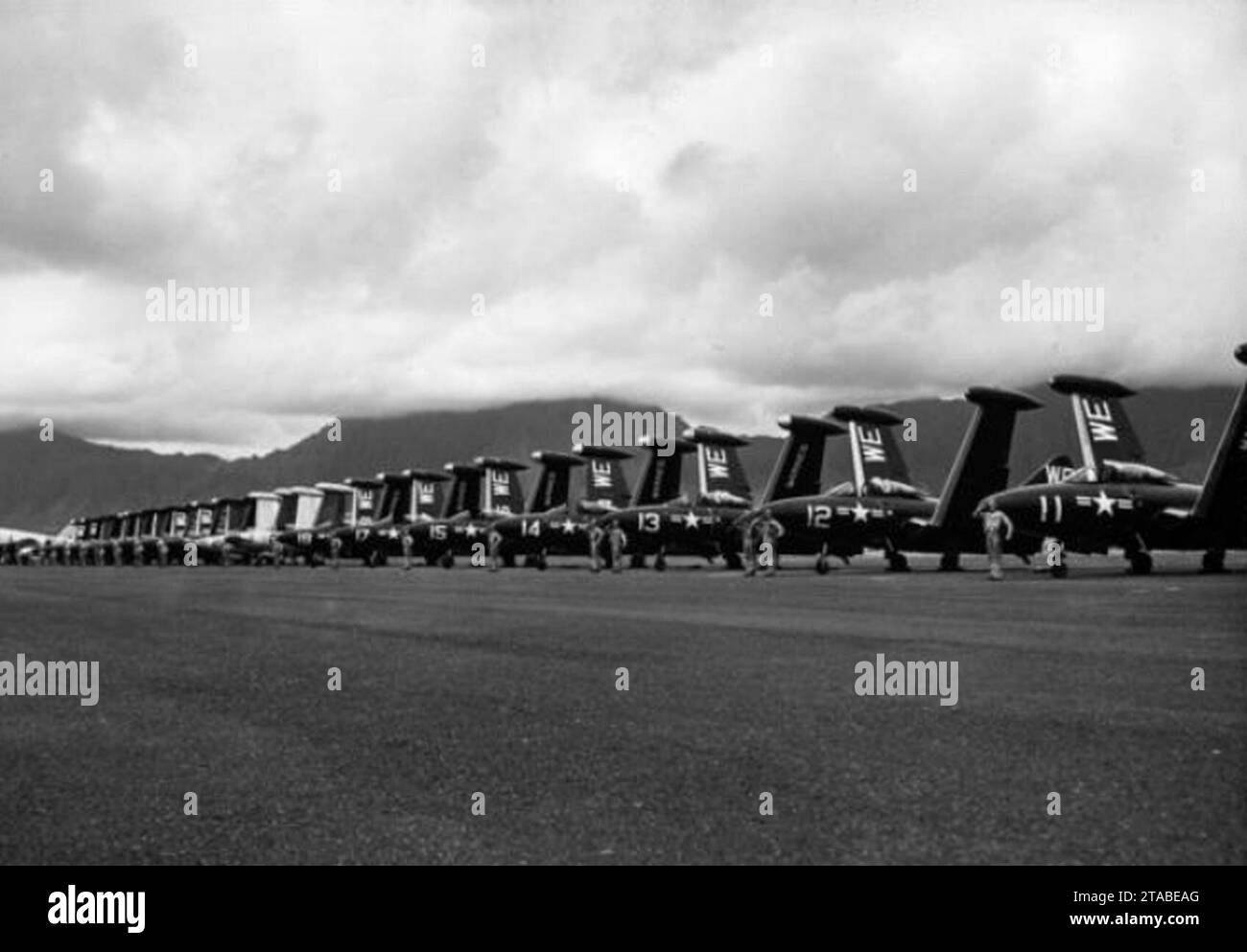 VMF214 and VMF334 at MCAS Kaneohe Bay commissioning 1953 Stock Photo