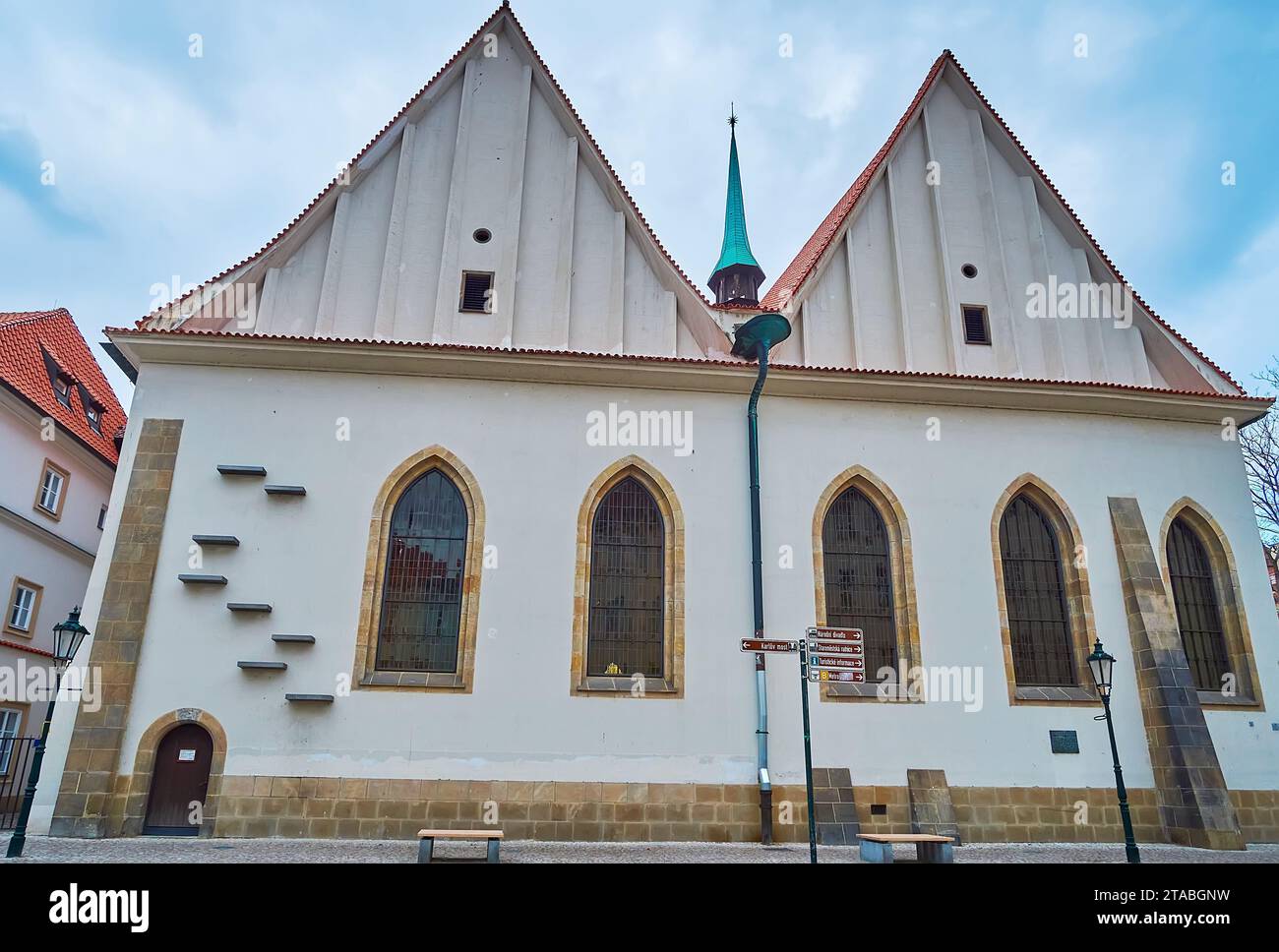 The medieval exterior of the Bethlehem Chapel in Stare Mesto, Prague, Czechia Stock Photo