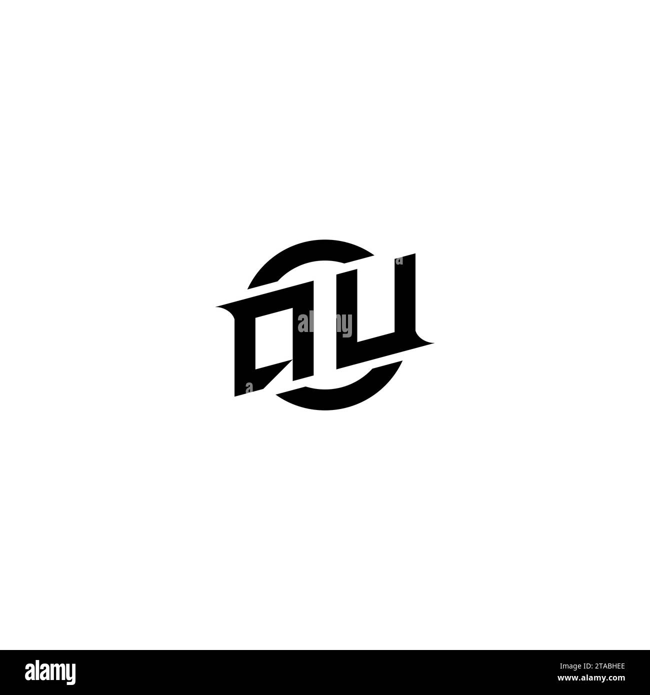 QU initial game logo, banner design for your e-sports or streaming team Stock Vector