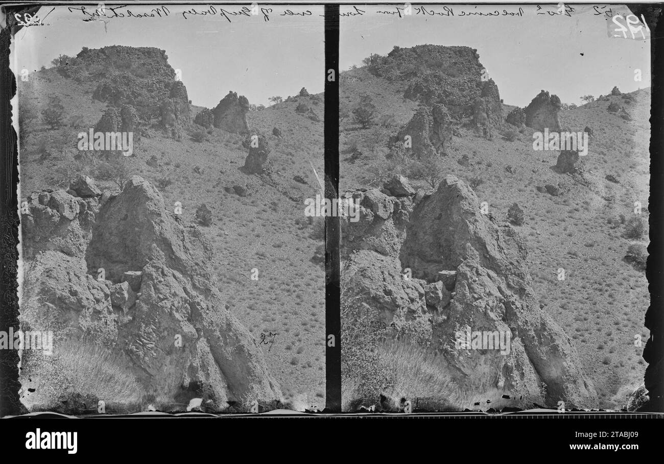 VOLCANIC ROCK FROM LOWER END OF GRASS VALLEY, WASATCH MOUNTAINS, UTAH Stock Photo