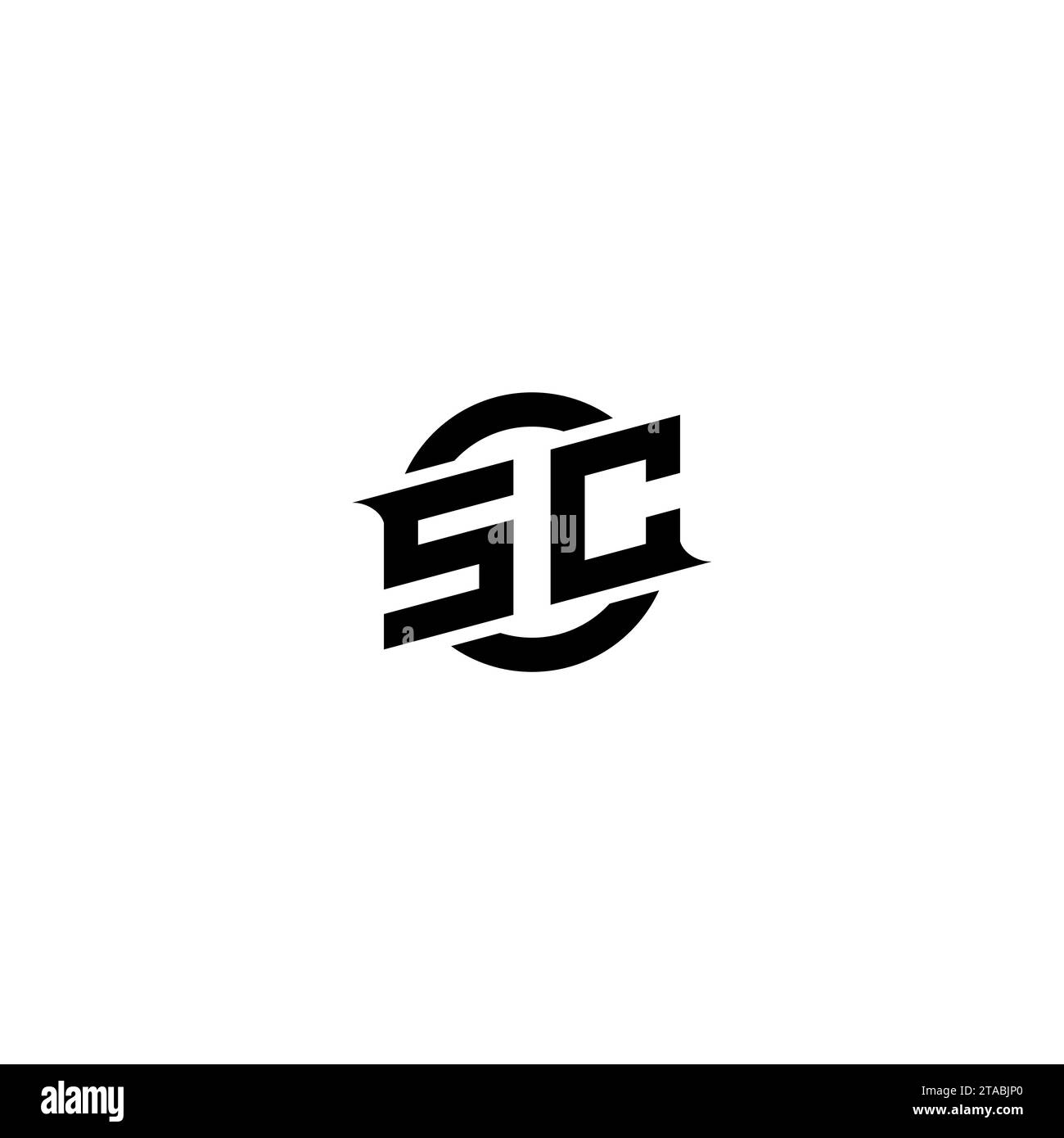 SC initial game logo, banner design for your esports or streaming team