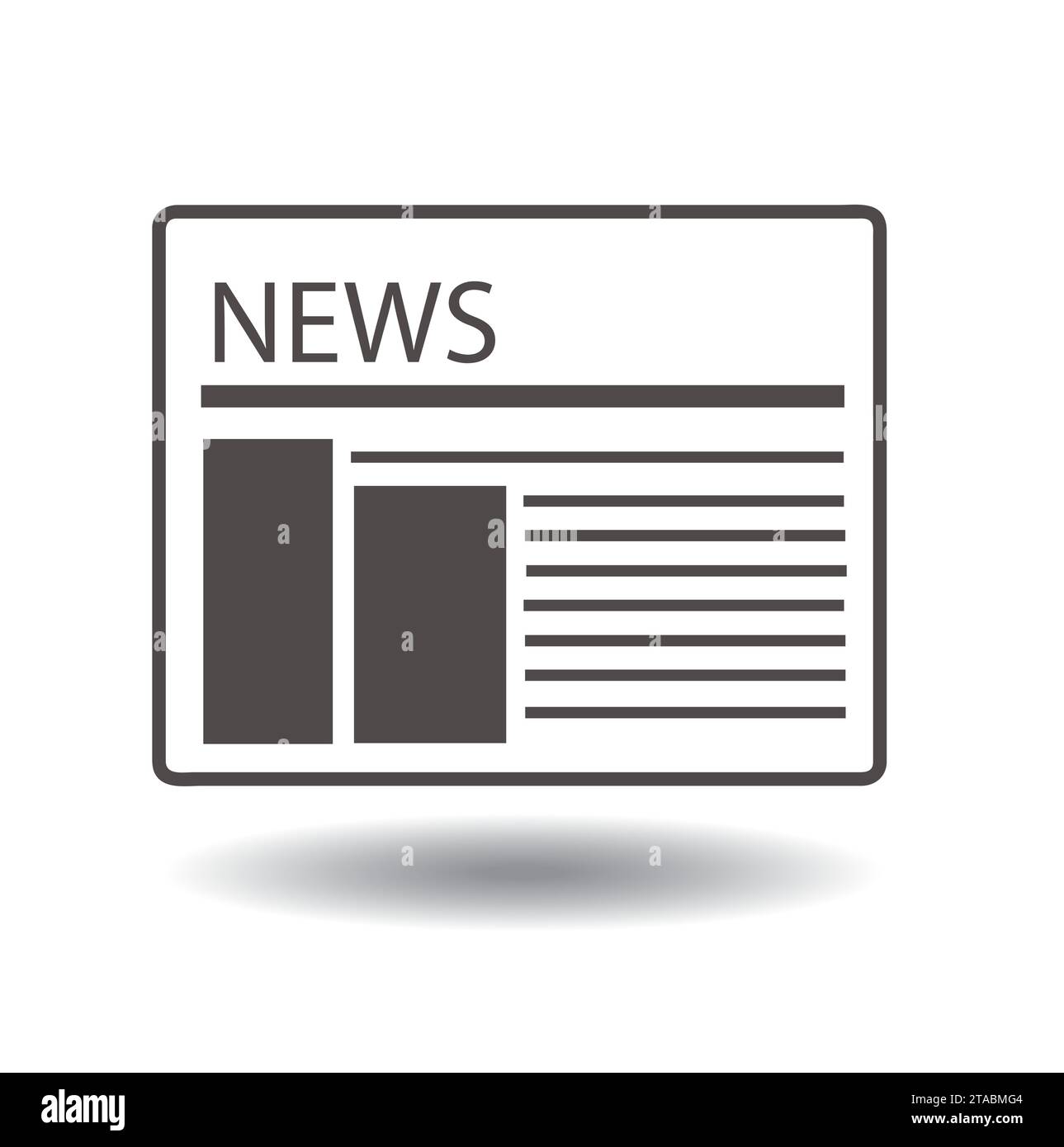 Newspaper line icon, outline vector sign Stock Vector Image & Art - Alamy