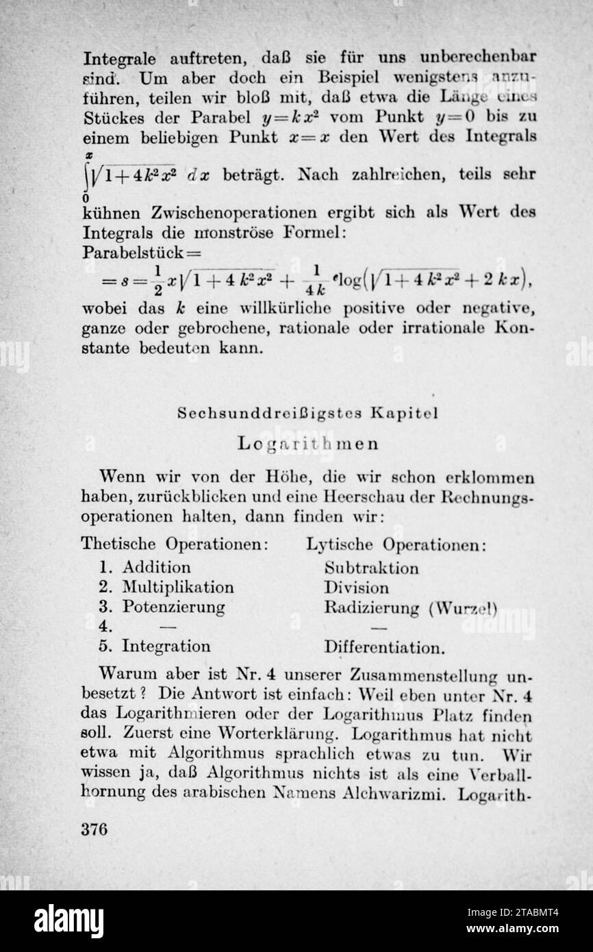 Vom Einmaleins zum Integral - Seite 376. Stock Photo